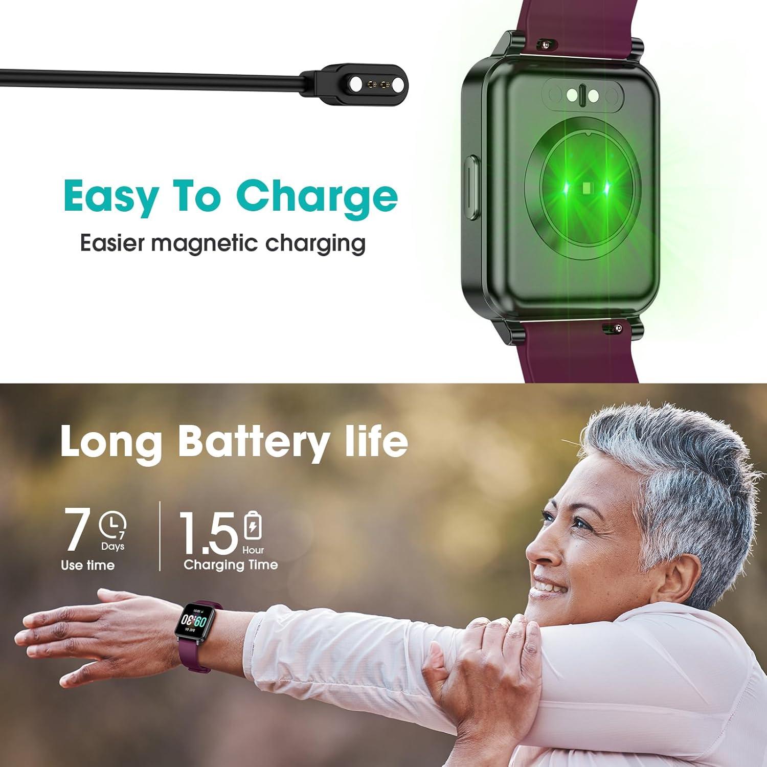 Reloj Podómetro TYKOIT para Mayores, Impermeable, 1.4" LCD