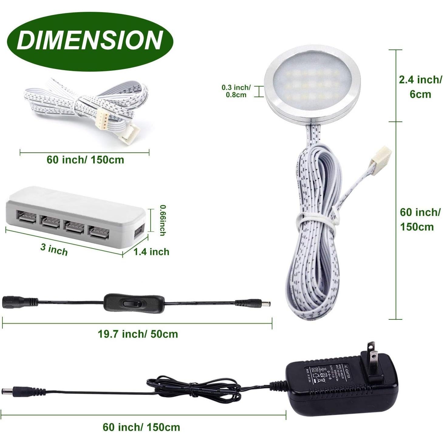 Kit de Iluminación LED AIBOO 6 Luces Puck RGBWW 18W
