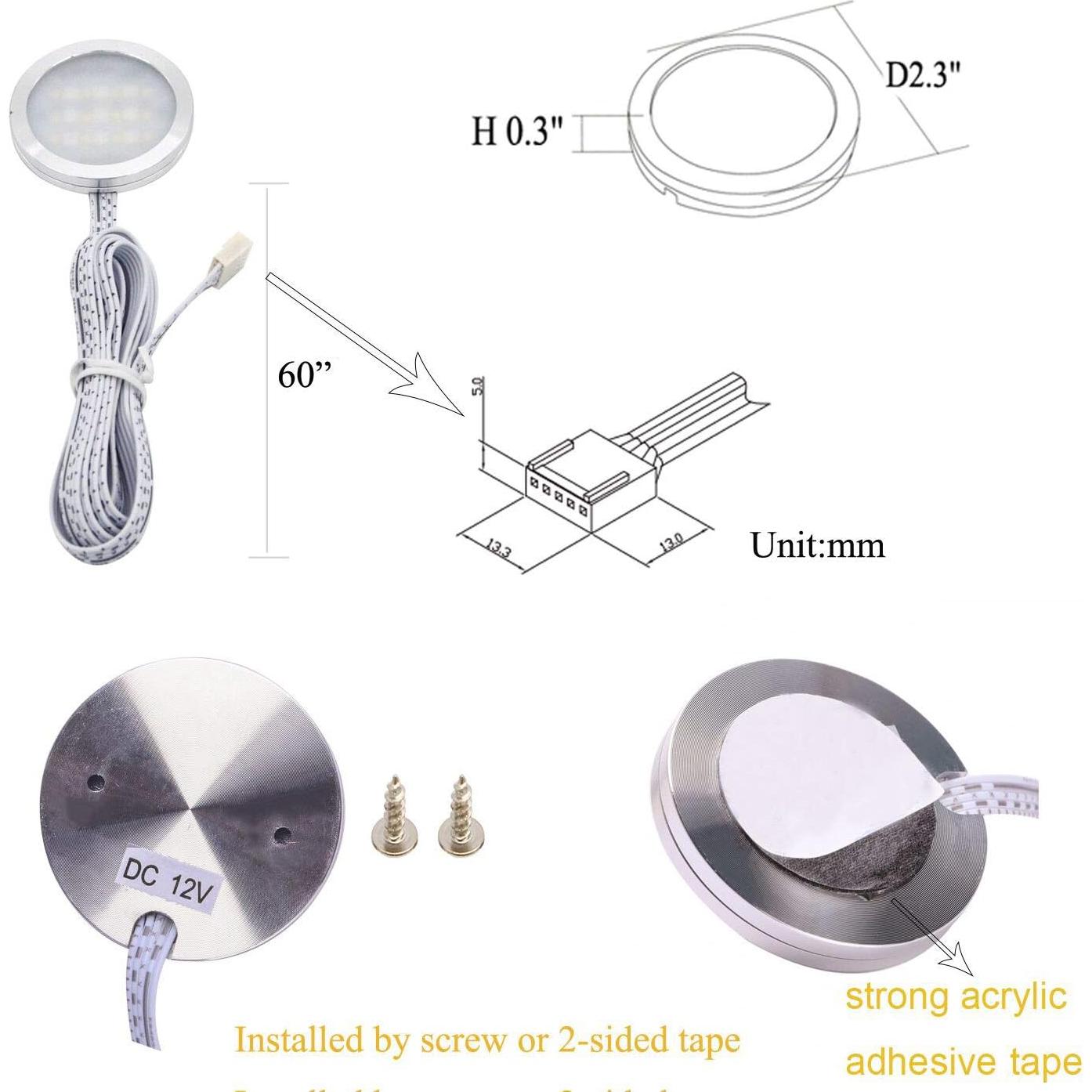 Kit de Iluminación LED AIBOO 6 Luces Puck RGBWW 18W