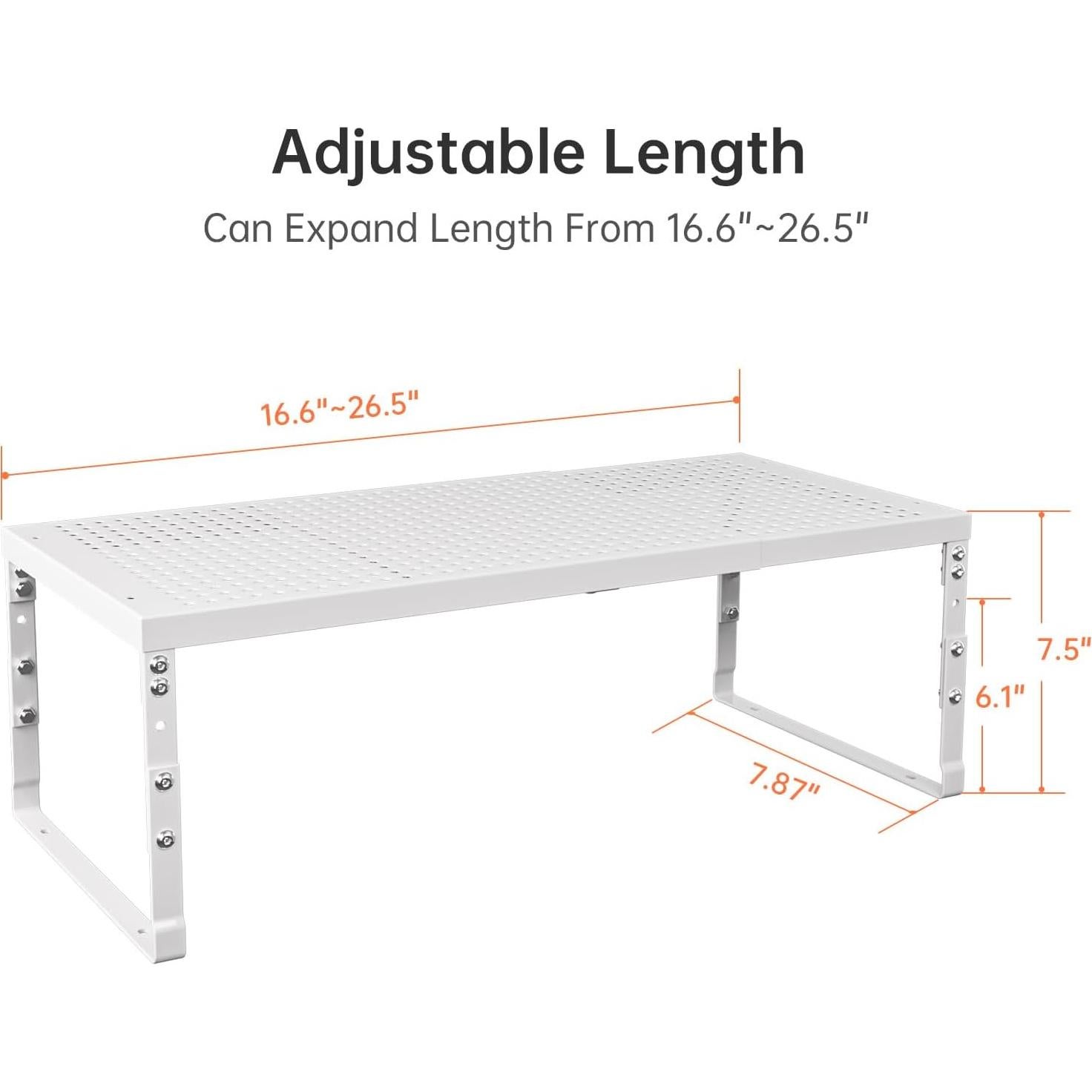 Estante Organizador de Cocina Ipotive Expandible 2 Paquetes Blanco