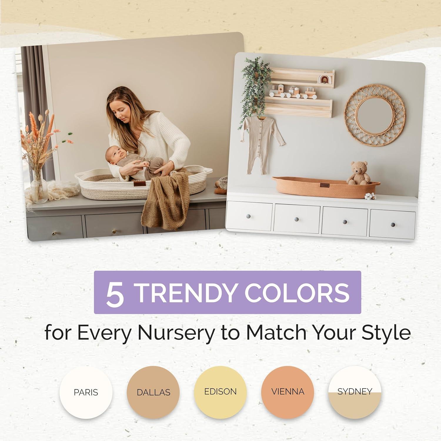 Cesta de Cambio de Pañales Yunioo Beige 80x42 cm