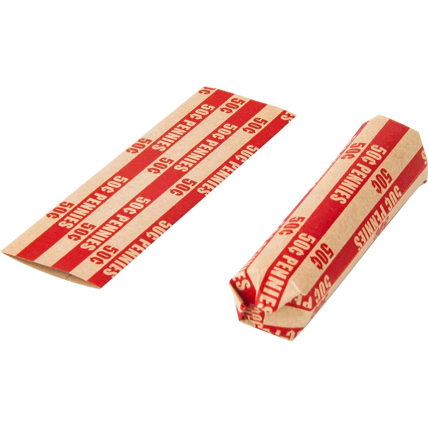 Envolturas de Monedas L GUSTADO 105 Pcs Centavos Rojo