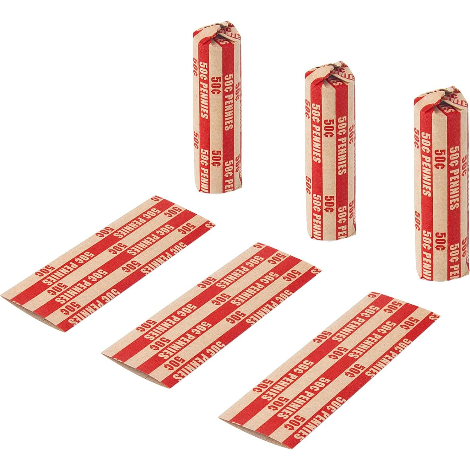 Envolturas de Monedas L GUSTADO 105 Pcs Centavos Rojo