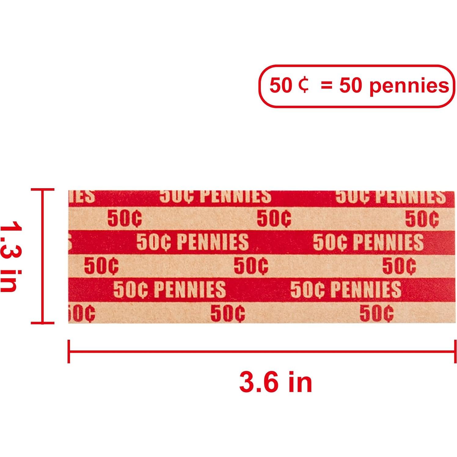 Envolturas de Monedas L GUSTADO 105 Pcs Centavos Rojo