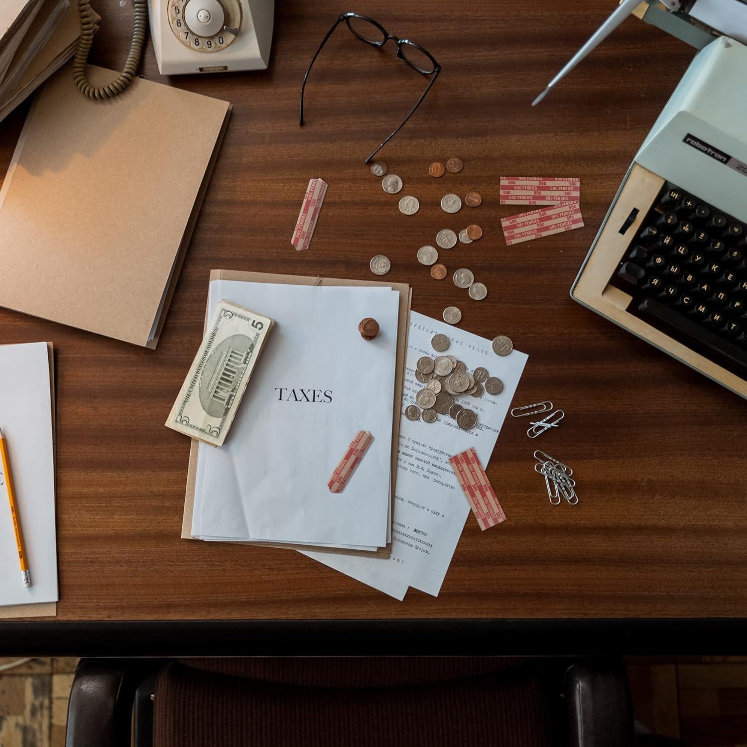 Envolturas de Monedas L GUSTADO 105 Pcs Centavos Rojo