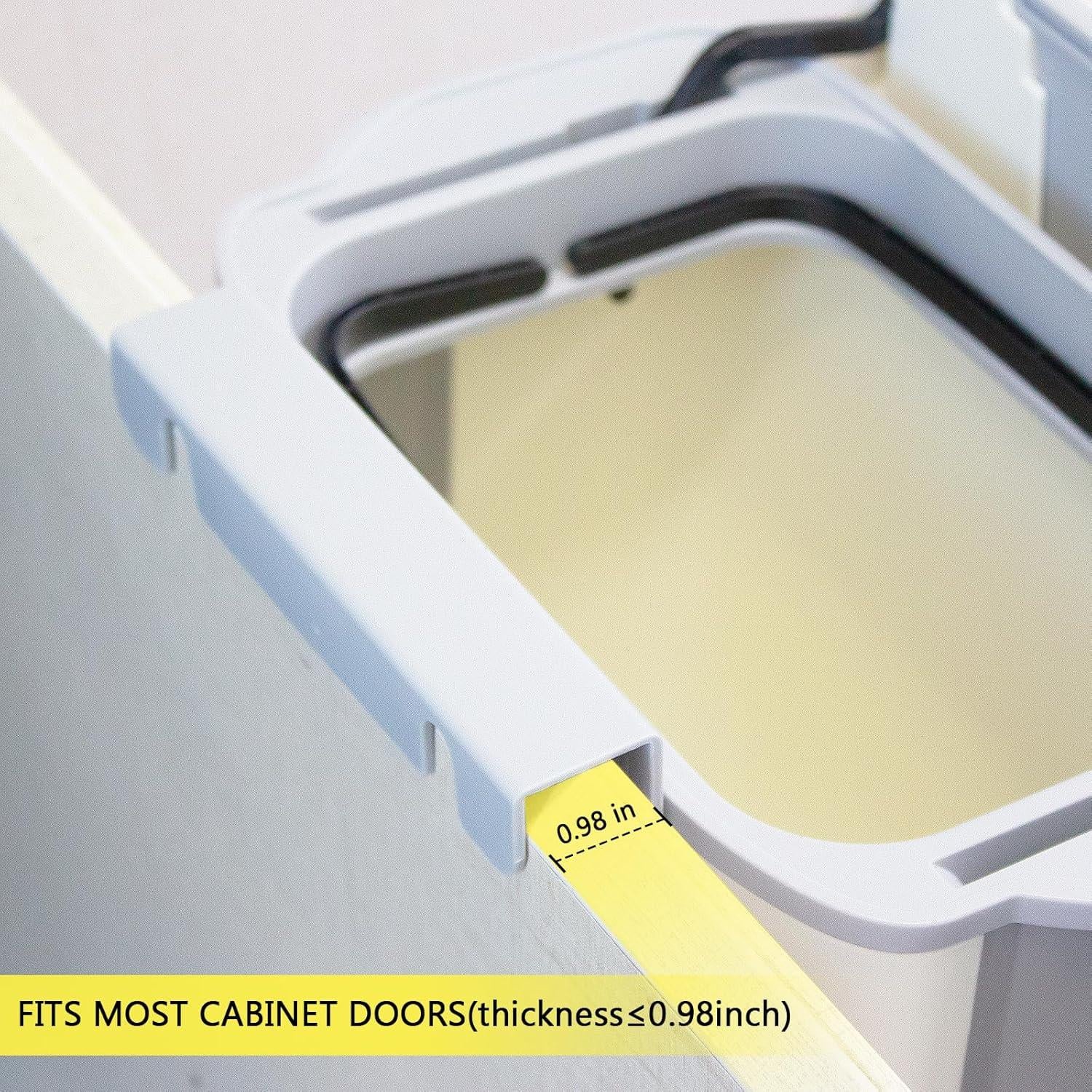 Cubo de Basura Plegable Soddeph 12.1L con Tapa Beige