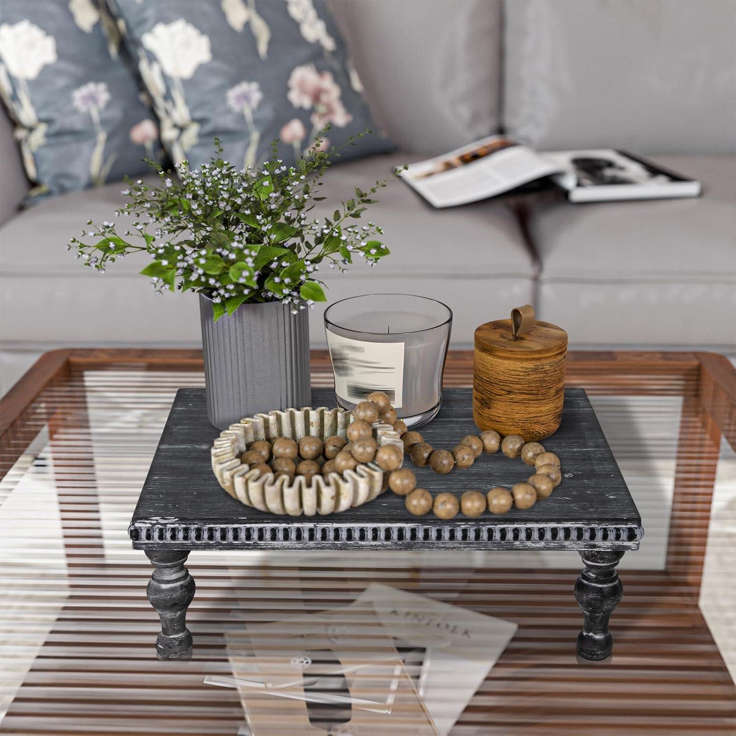 Soporte de Exhibición de Madera Negra Vintage MAONAME 40.6x30.5cm