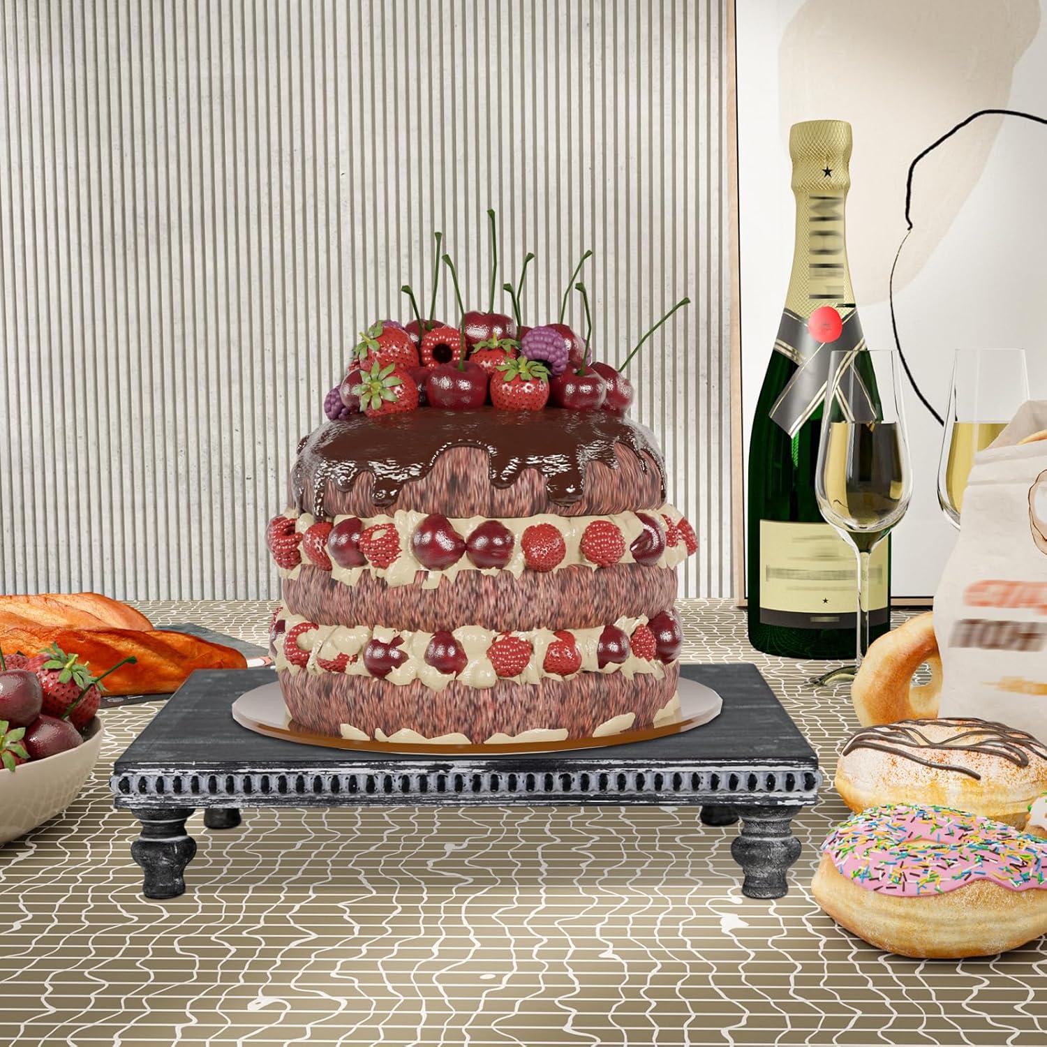 Soporte de Exhibición de Madera Negra Vintage MAONAME 40.6x30.5cm