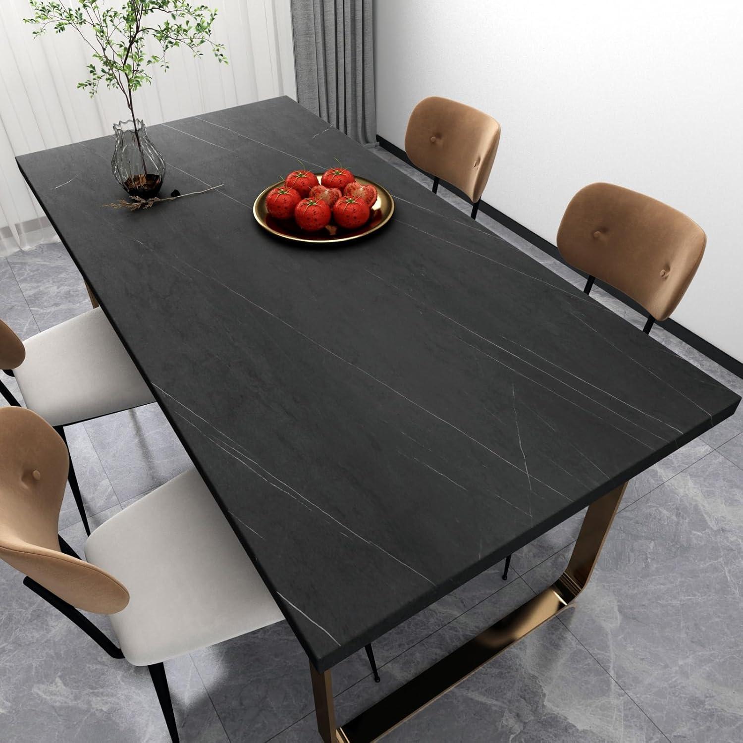 Papel Contacto de Mármol Negro Decotalk 30x12m Autoadhesivo