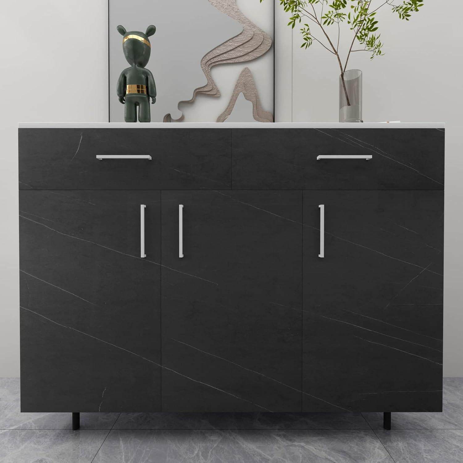 Papel Contacto de Mármol Negro Decotalk 30x12m Autoadhesivo