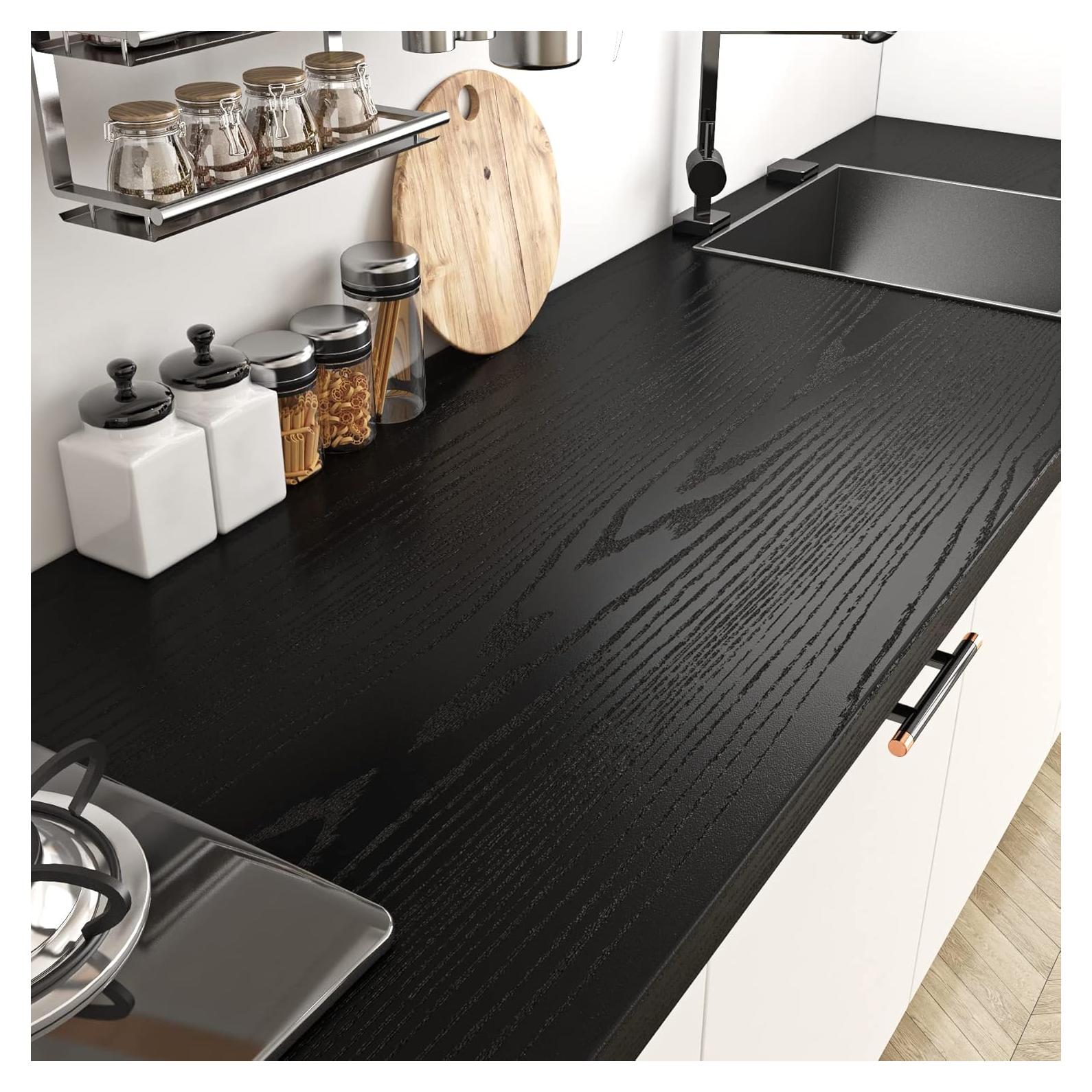 Papel Contacto Autoadhesivo Livelynine 40cm x 10m Madera Negra
