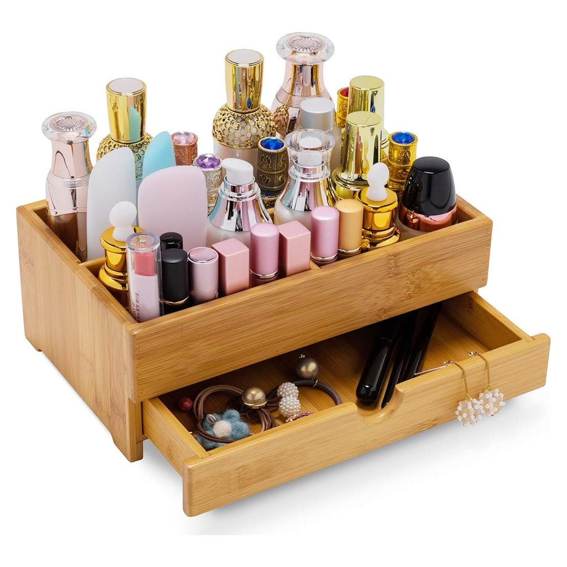 Organizador de Maquillaje GOBAM de Bambú Natural 32x20cm