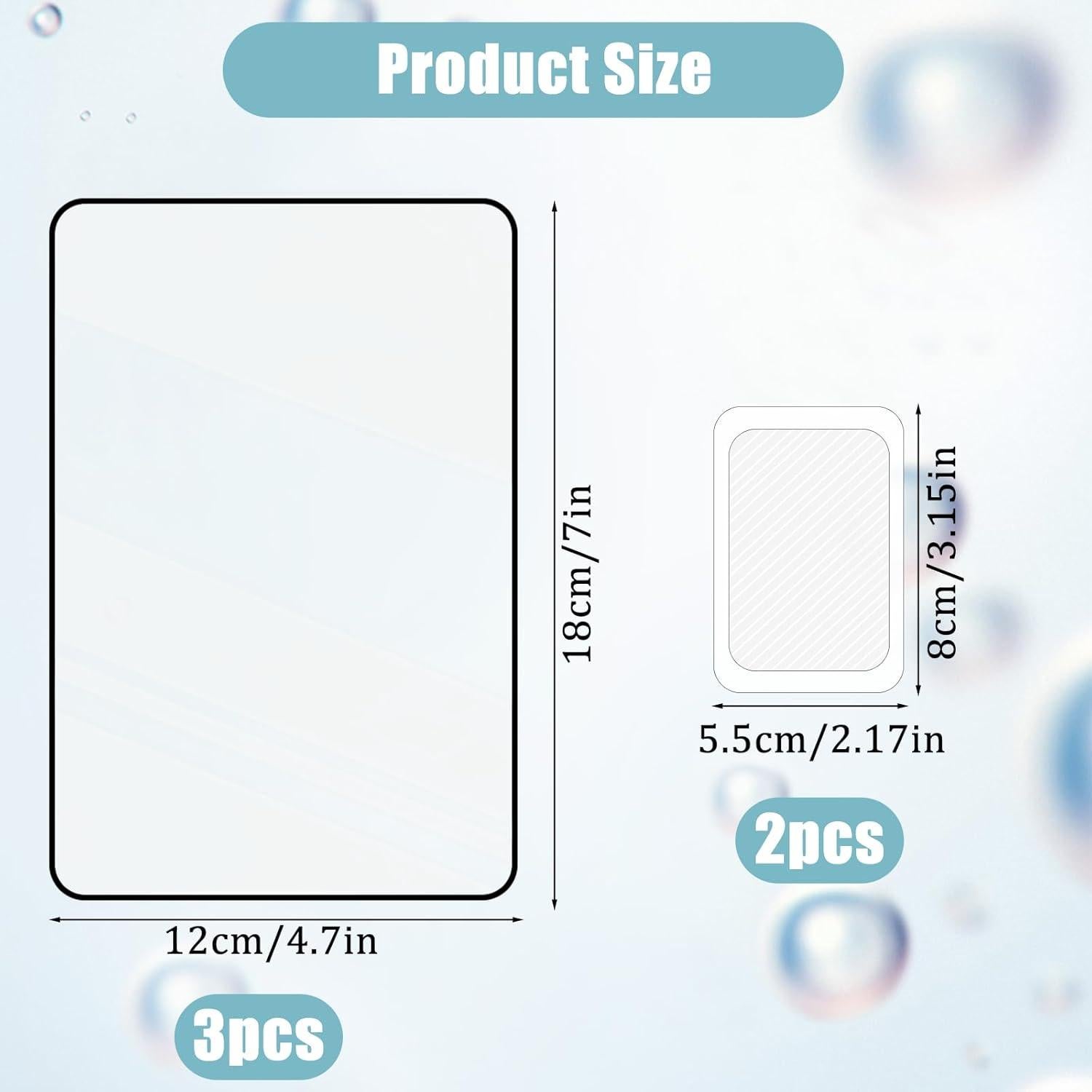 5 Lupas de Página 3X ZEYIYER para Leer - 3 Grandes y 2 Pequeñas