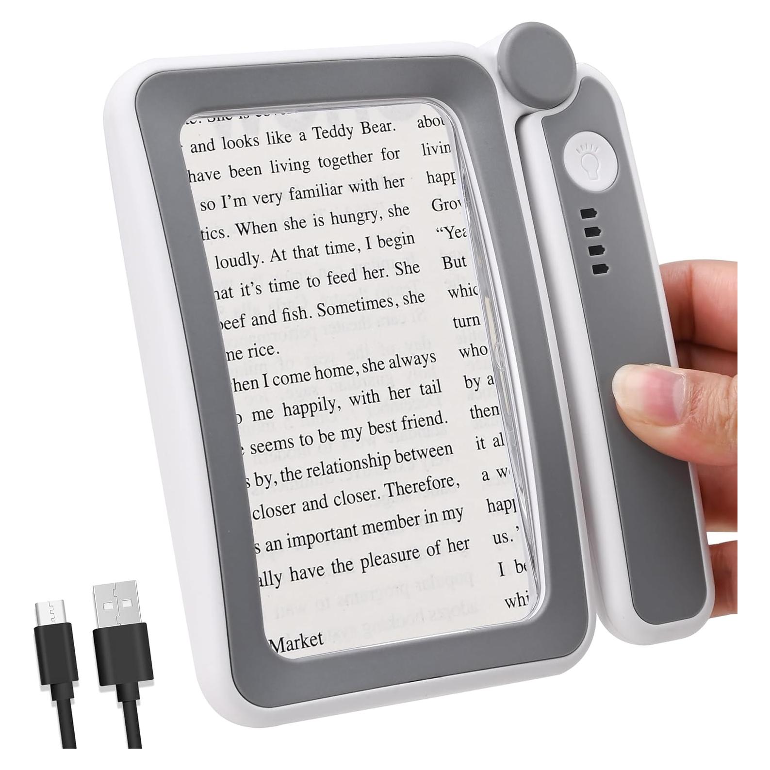 Lupa LED recargable TECHSHARE 4X con brillo ajustable