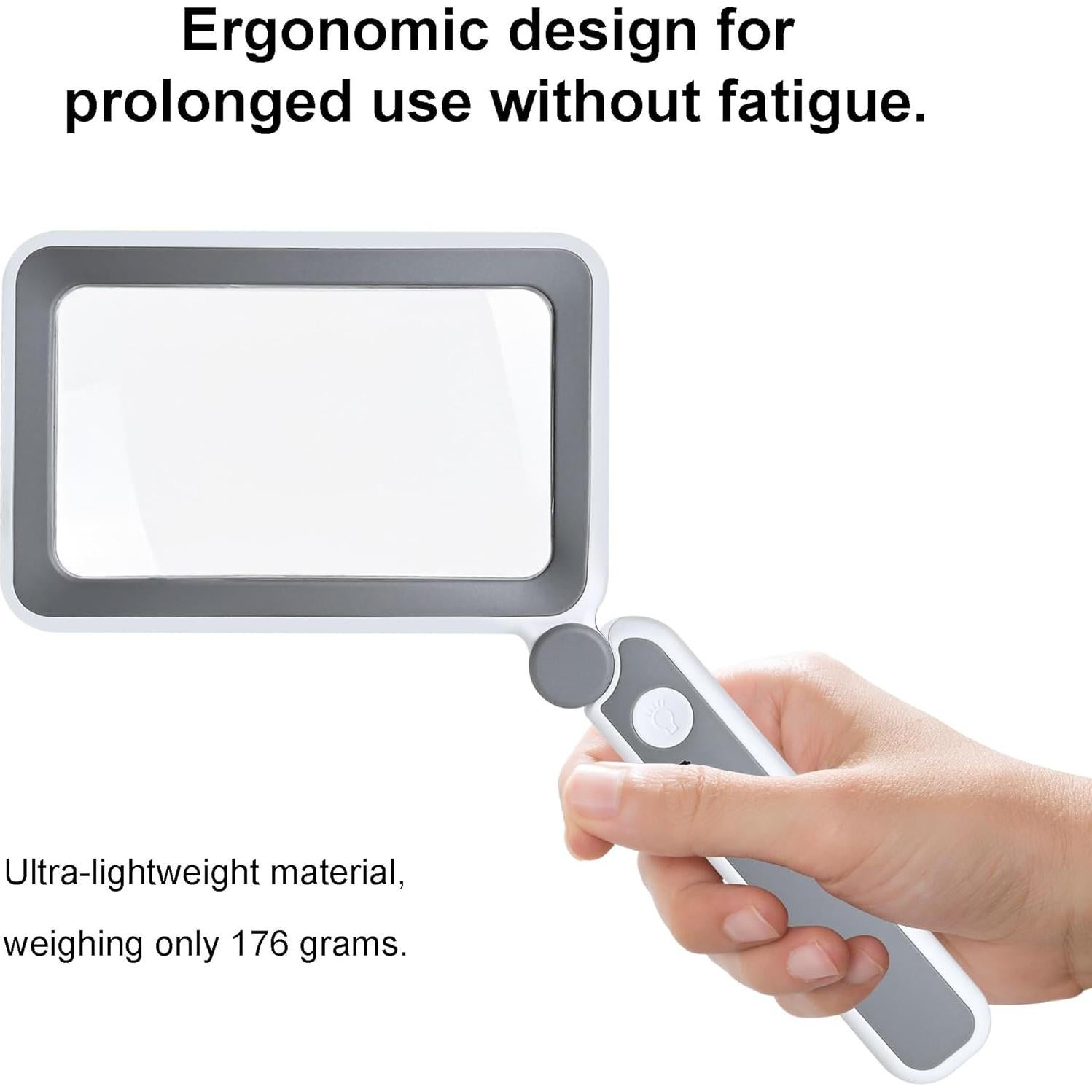 Lupa LED recargable TECHSHARE 4X con brillo ajustable