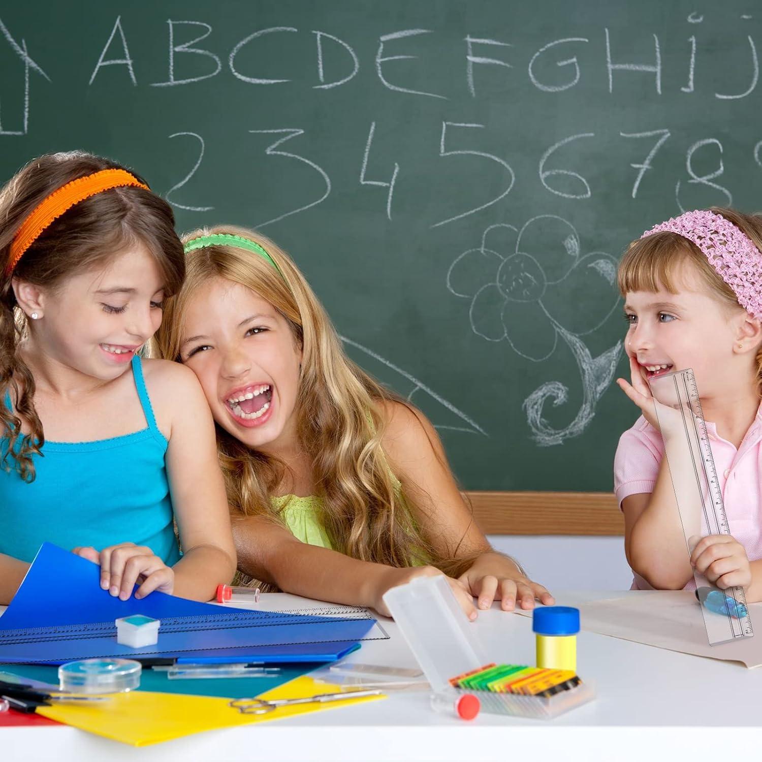 Reglas Magnificantes Chinco 4 Piezas Plástico Transparente 30.48 cm