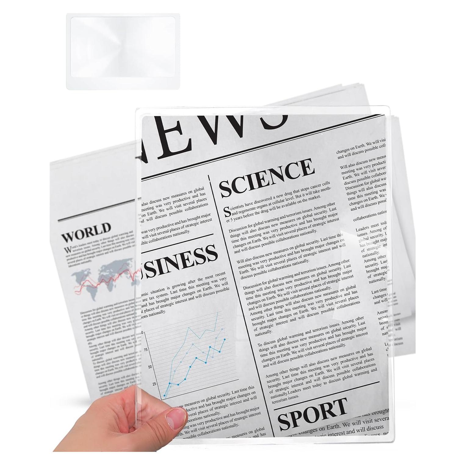 Hoja de Aumento Completa 2X MAGDEPO Acrílico 27.94x21.59 cm