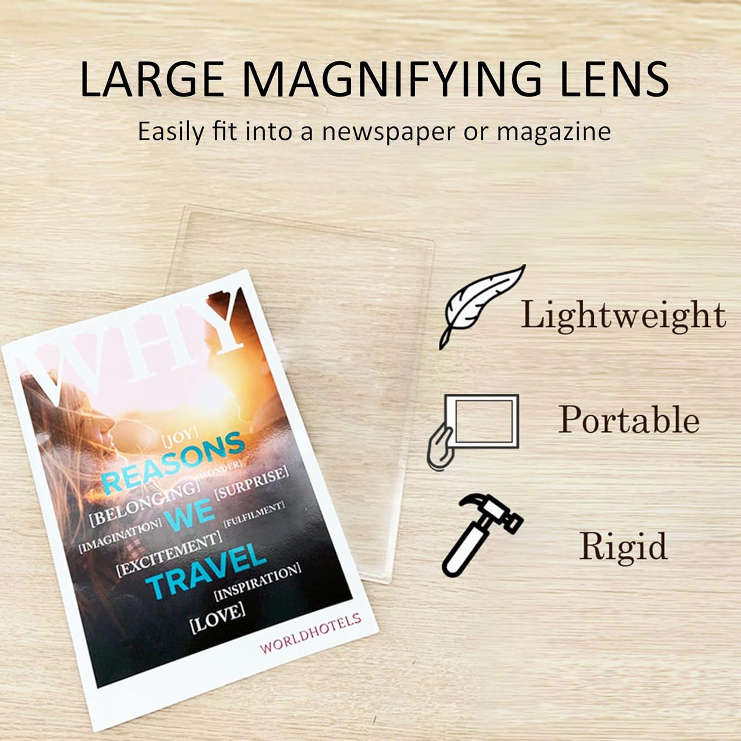 Hoja de Aumento Completa 2X MAGDEPO Acrílico 27.94x21.59 cm