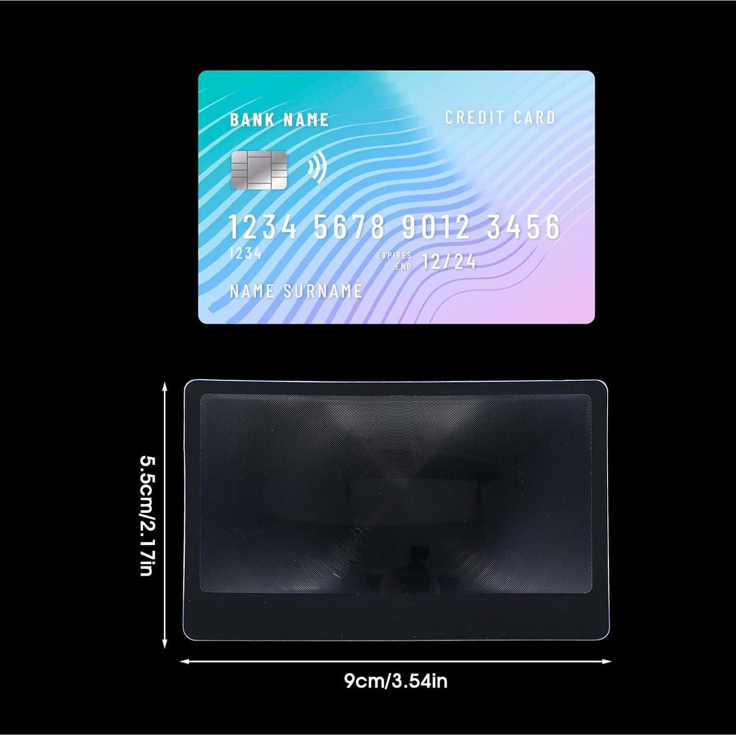 20 Lentes de Aumento 3X FNANJWQ Lupa de Mano PVC Transparente