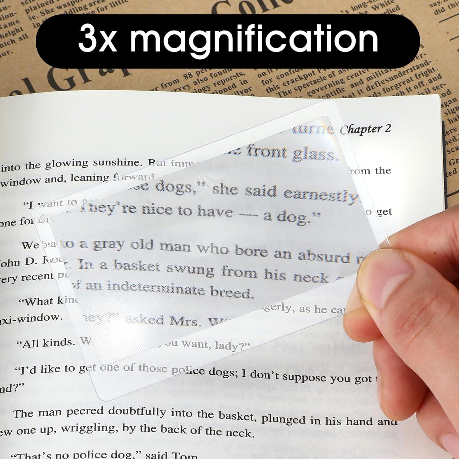 20 Lentes de Aumento 3X FNANJWQ Lupa de Mano PVC Transparente