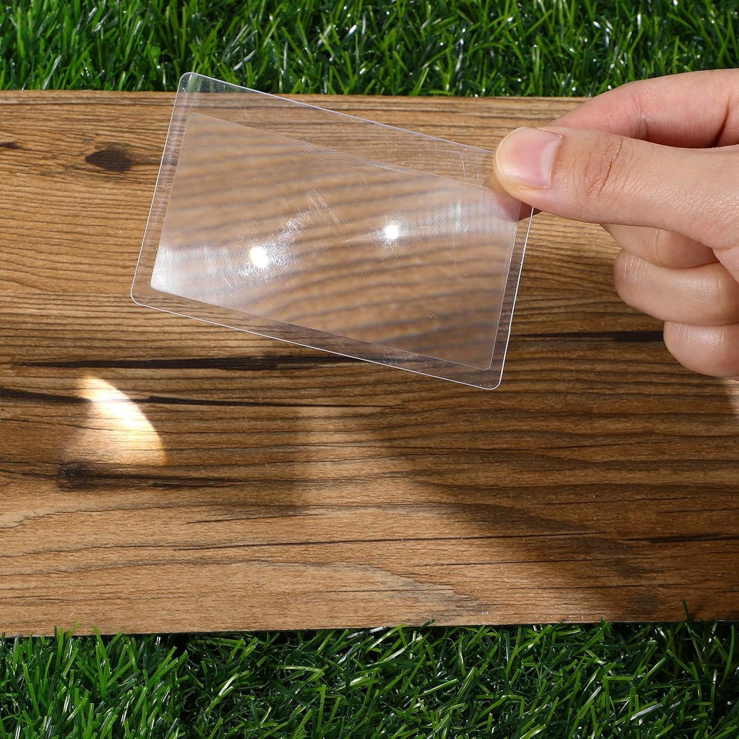 20 Lentes de Aumento 3X FNANJWQ Lupa de Mano PVC Transparente