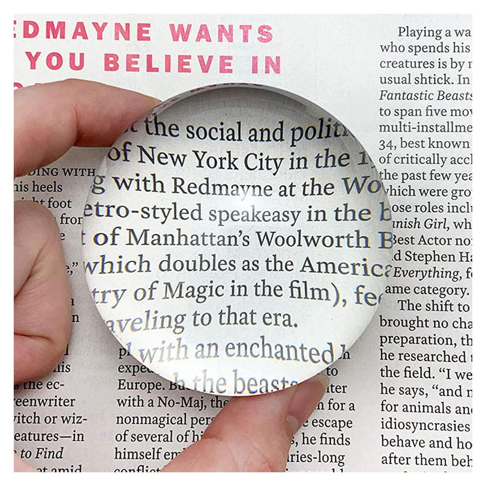 Lupa Dome Acrílica 4X Magdepo 6.35 cm Cristal Claro