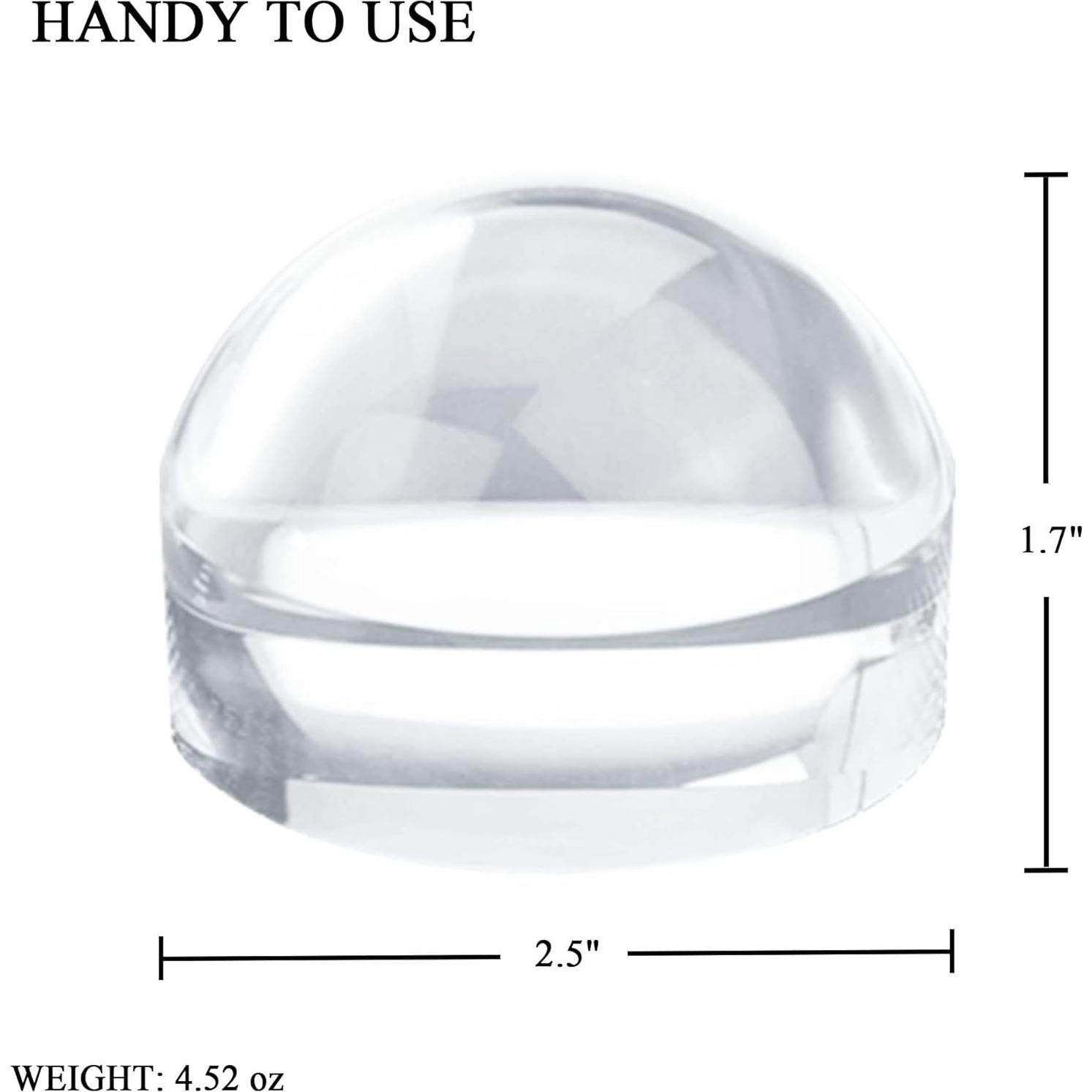 Lupa Dome Acrílica 4X Magdepo 6.35 cm Cristal Claro