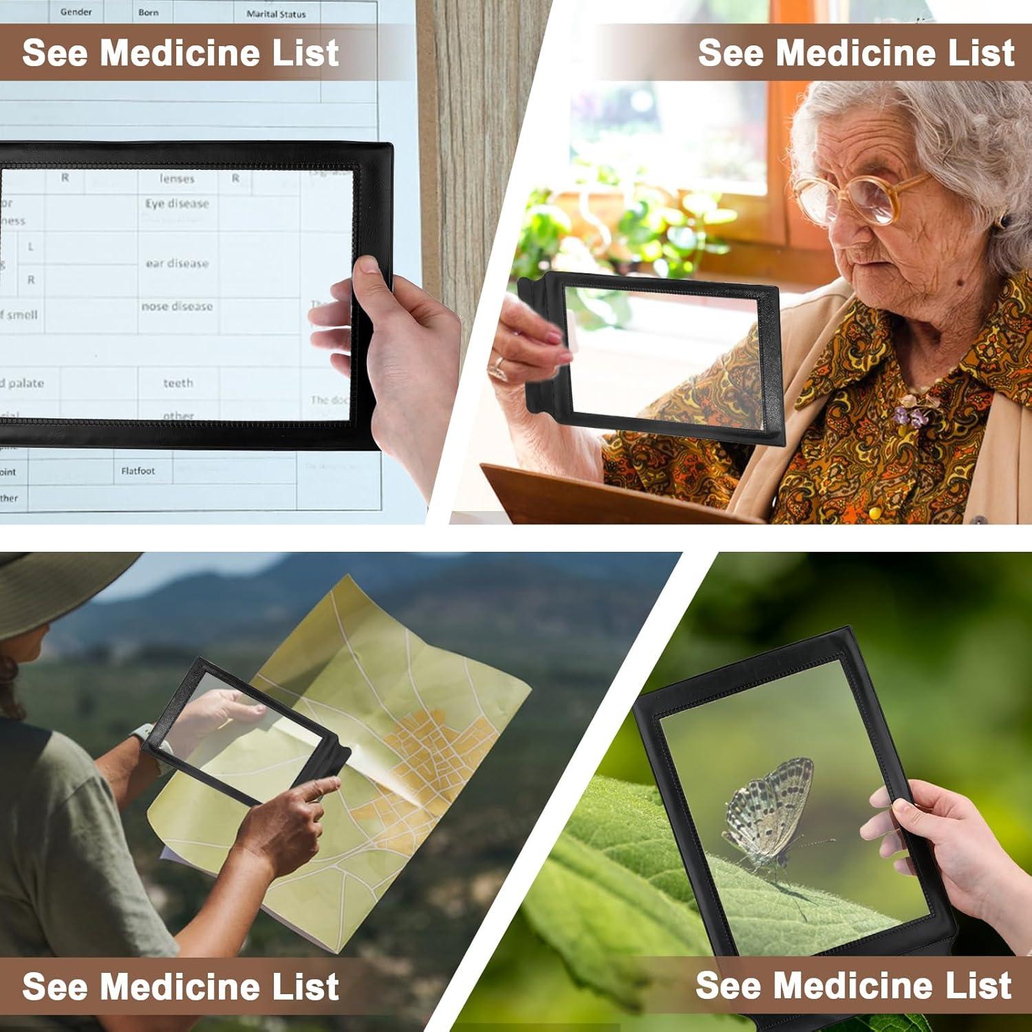 Lupa de Lectura 5X XLIUAX 30.5x19.5cm Flexible para Baja Visión