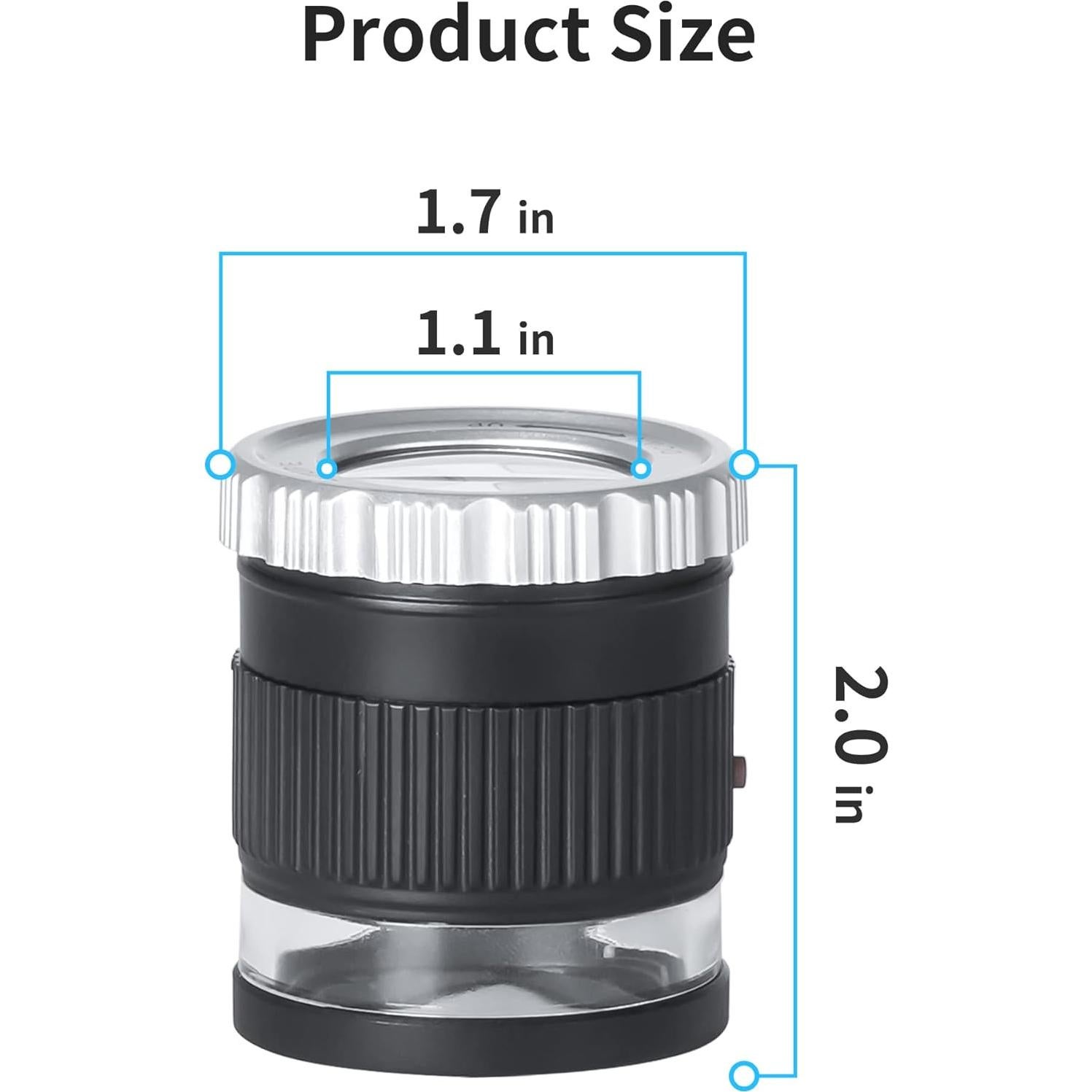 Lupa JARLINK 30X con Luz LED Ajustable para Joyería