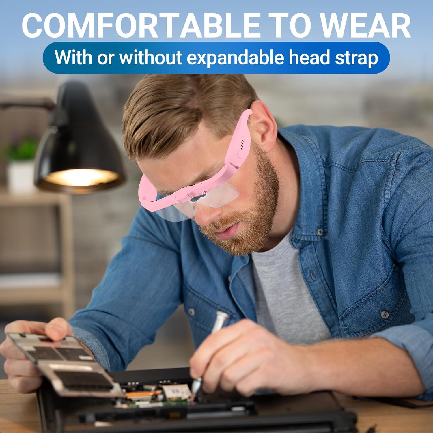 Lentes de Aumento YOCTOSUN con Luz LED y 5 Lentes 0.75X-4.0X