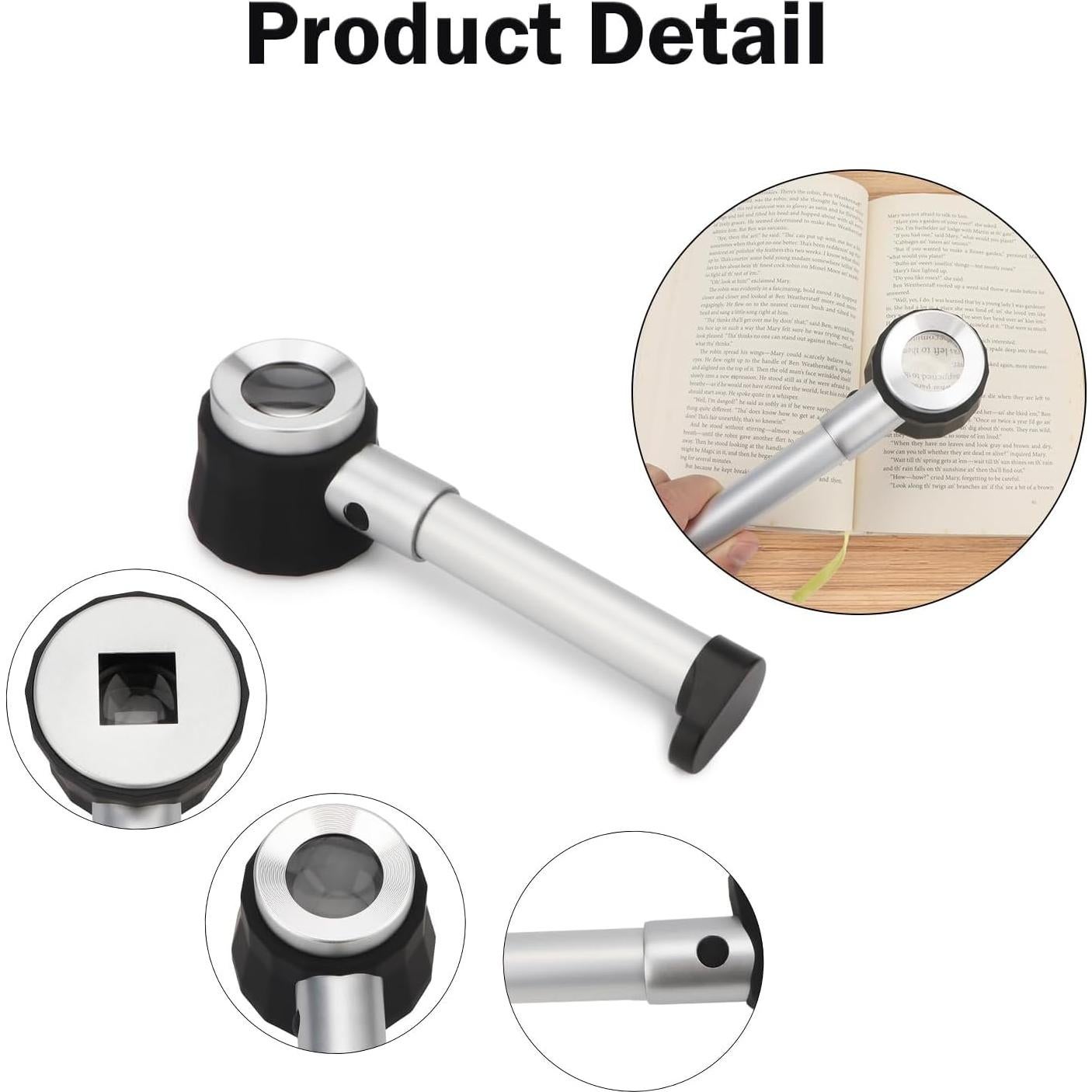 Lupa de Joyero Rongon 10X con Luz LED y Escala 25mm