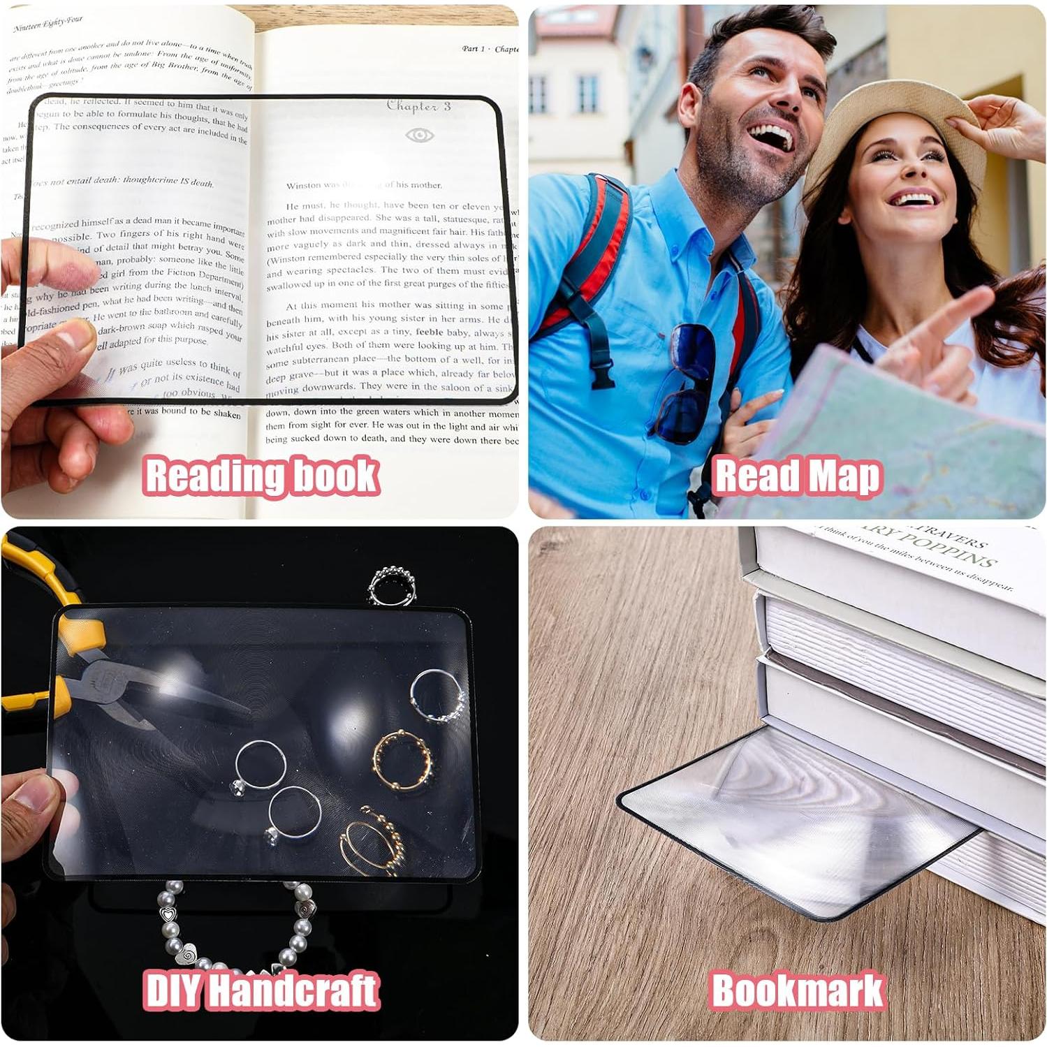 Lupa de Página Giantree 5 Piezas para Lectura - Aumento Óptimo