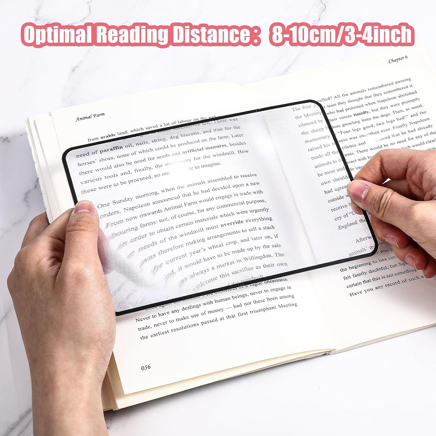 Lupa de Página Giantree 5 Piezas para Lectura - Aumento Óptimo