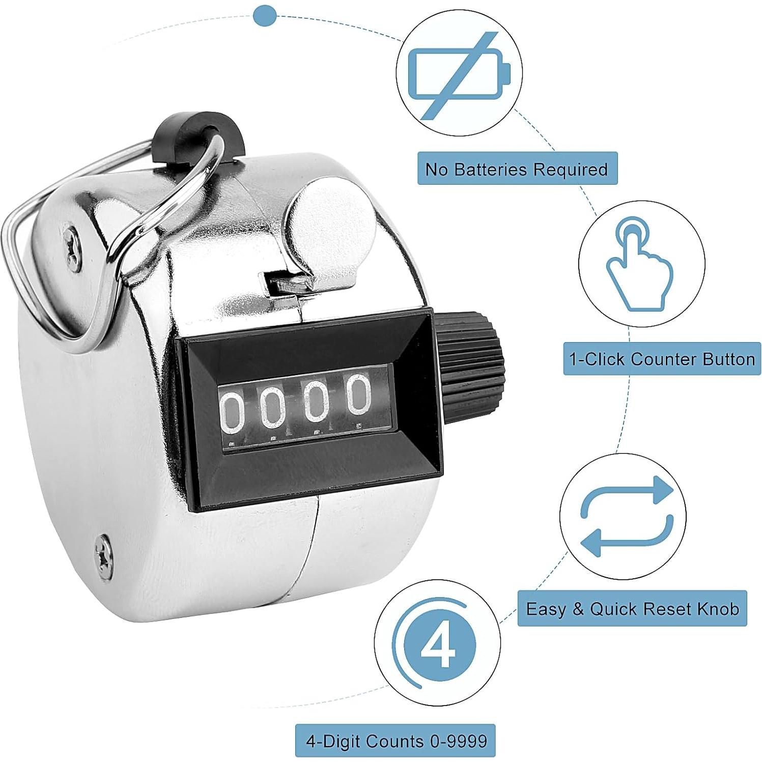 Contador Mecánico Manual Tcipreay 4 Dígitos - Paquete de 2