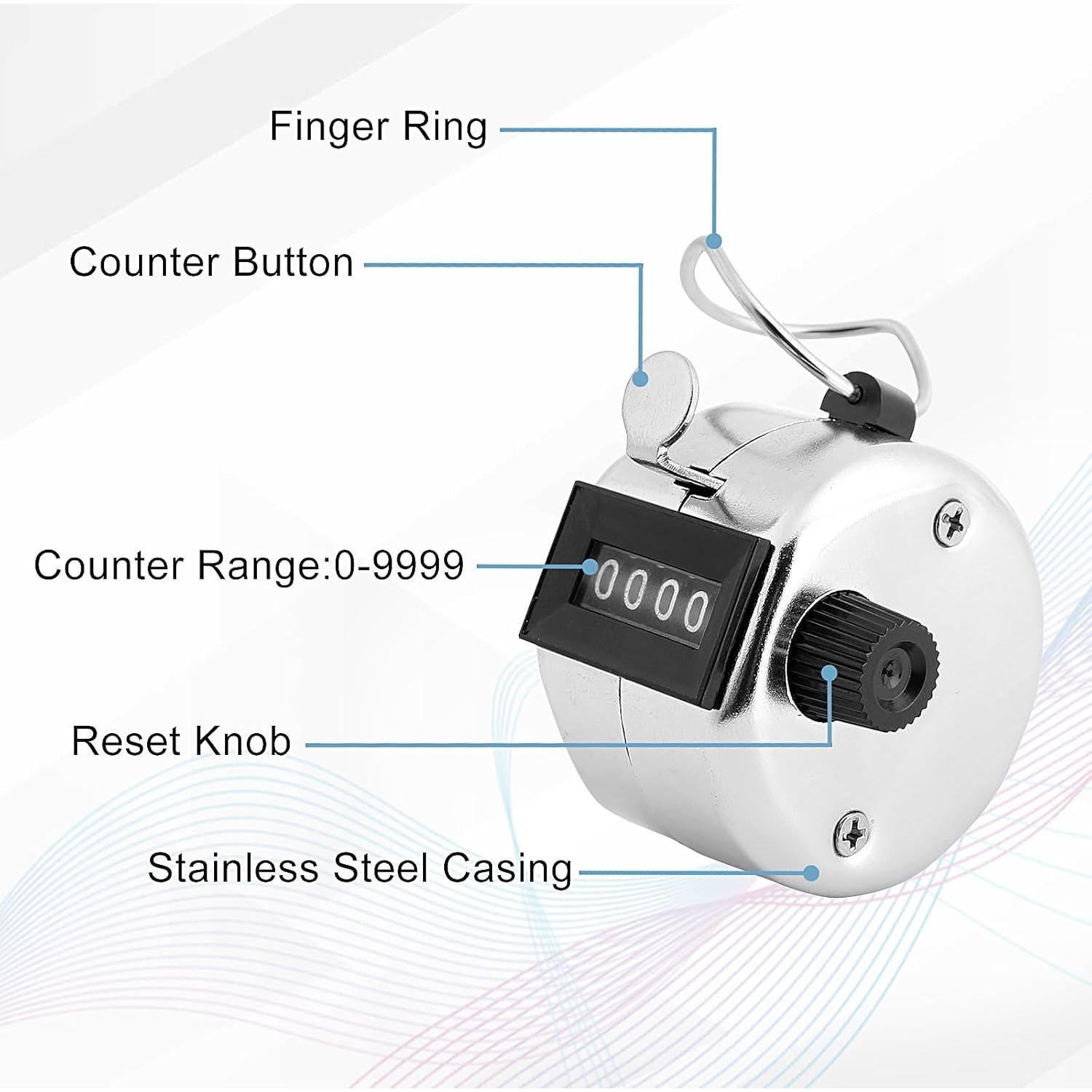 Contador Mecánico Manual Tcipreay 4 Dígitos - Paquete de 2