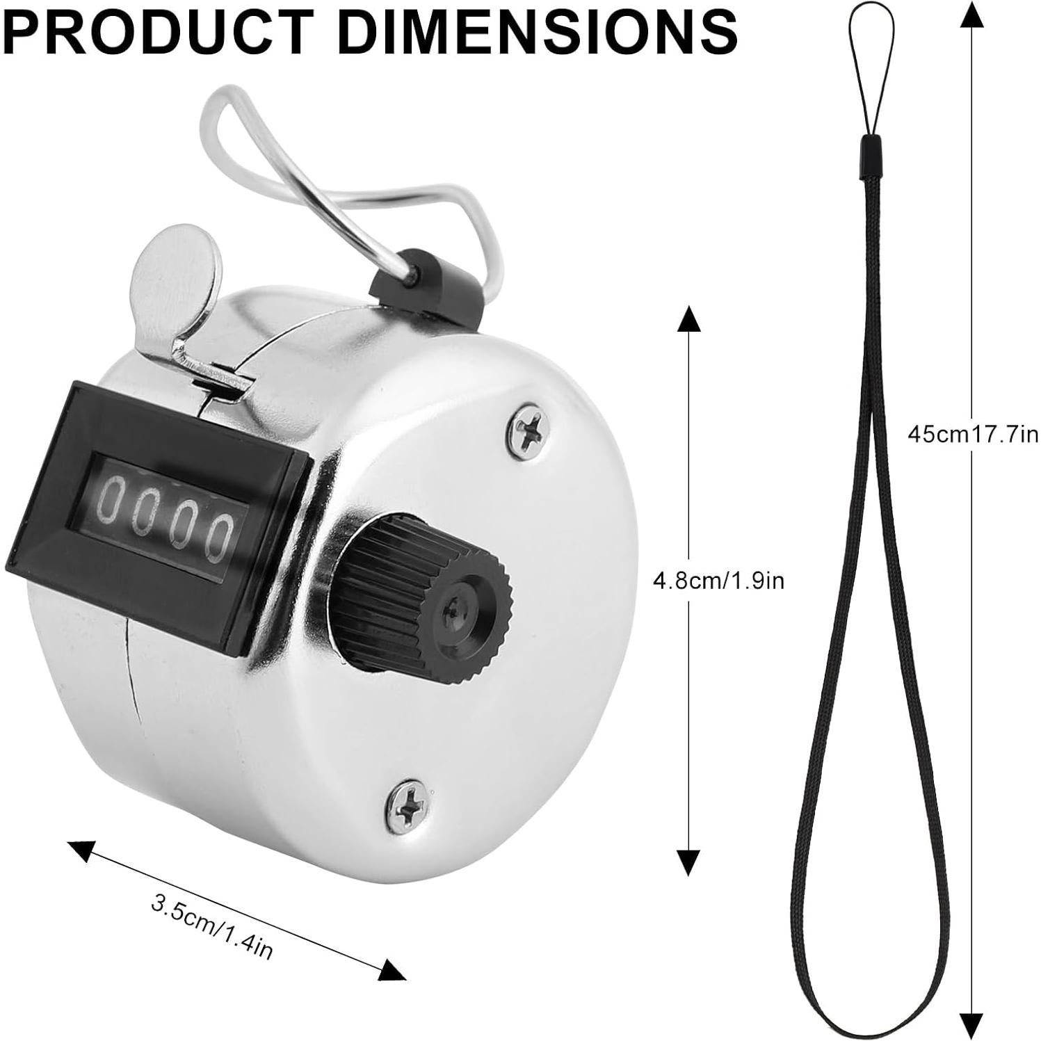 Contador Mecánico Manual Tcipreay 4 Dígitos - Paquete de 2