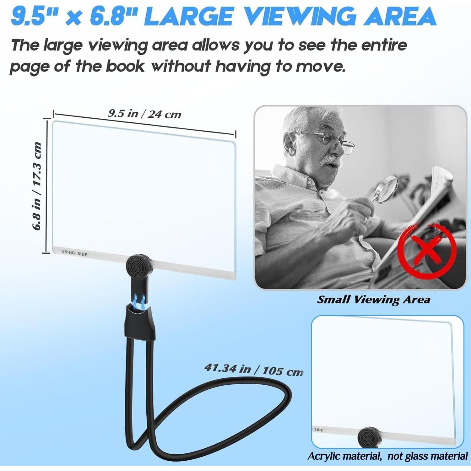 Lupa Manos Libres HQGZQL 5X con Brazo Flexible para Lectura