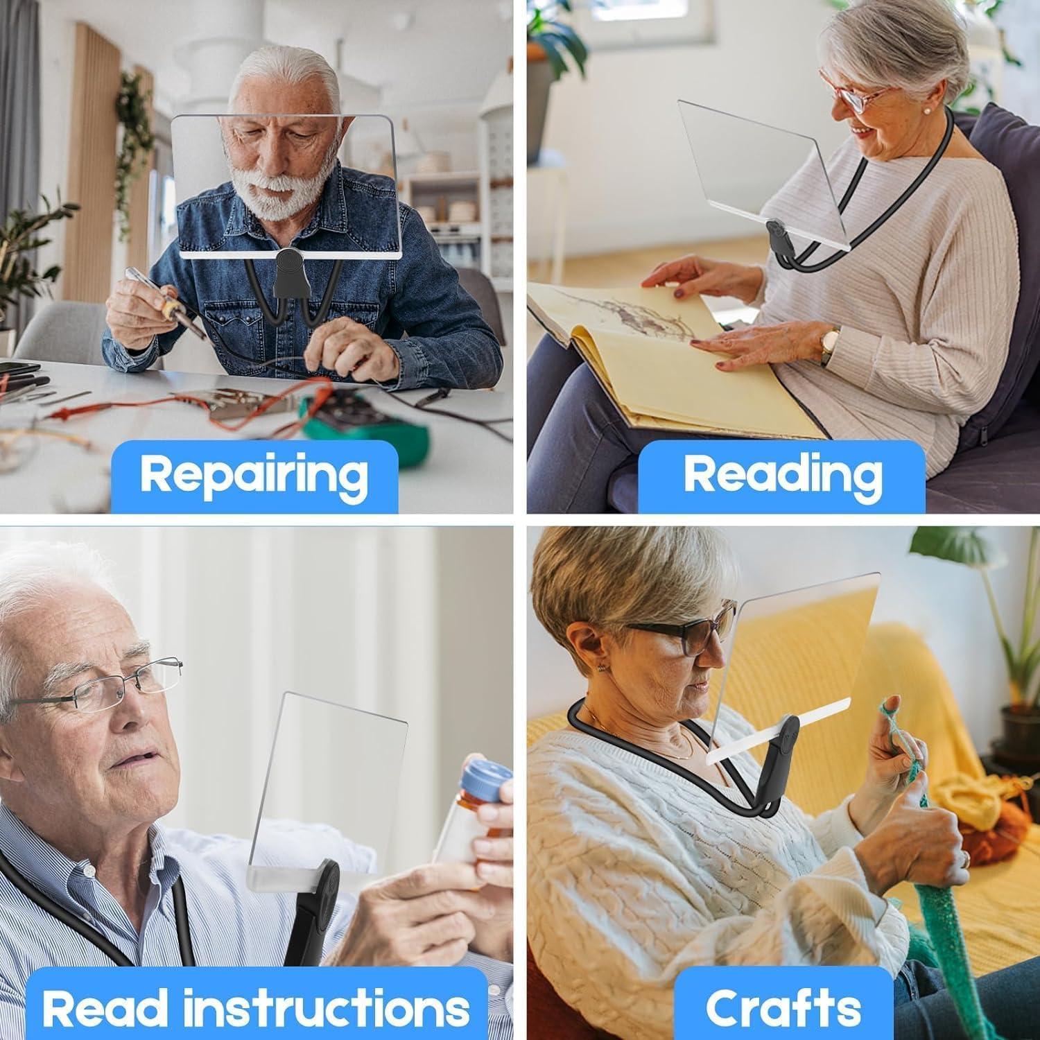 Lupa Manos Libres HQGZQL 5X con Brazo Flexible para Lectura