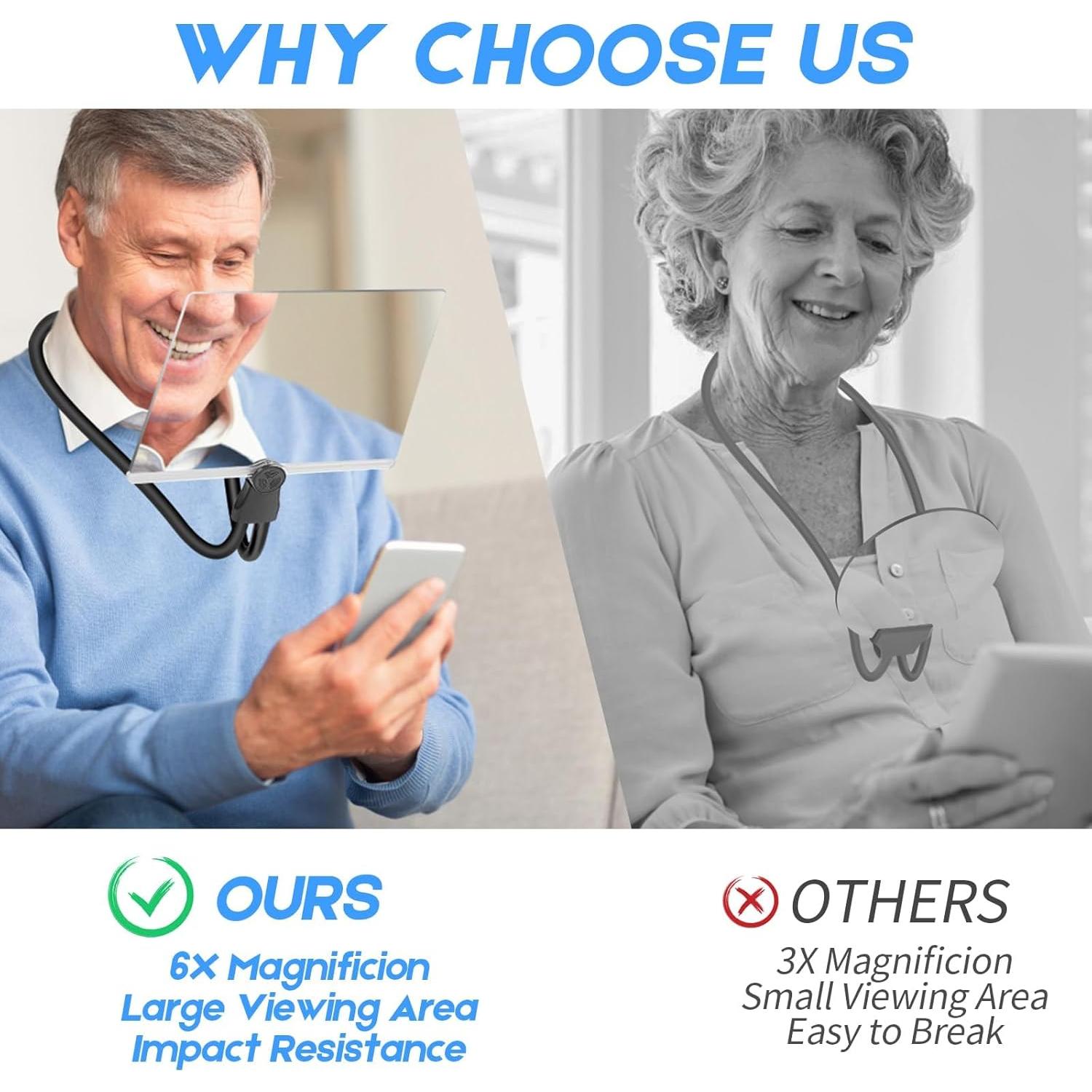 Lupa Manos Libres HQGZQL 5X con Brazo Flexible para Lectura