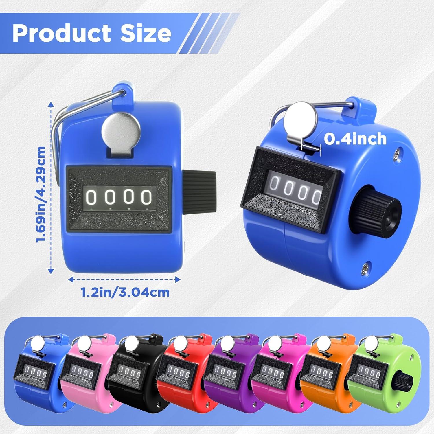 16 Contadores Manuales Clicker MAQUITA 4 Dígitos Coloridos