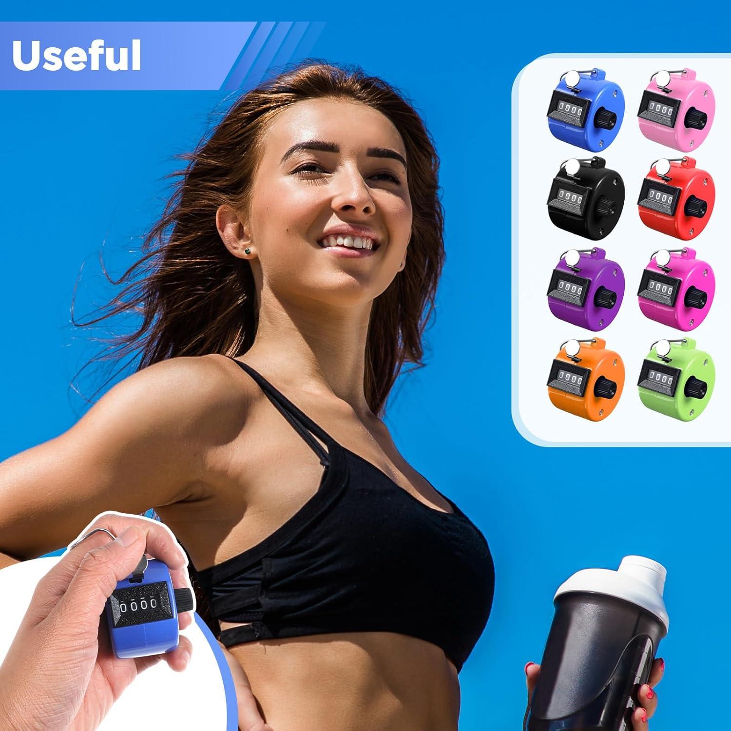 16 Contadores Manuales Clicker MAQUITA 4 Dígitos Coloridos