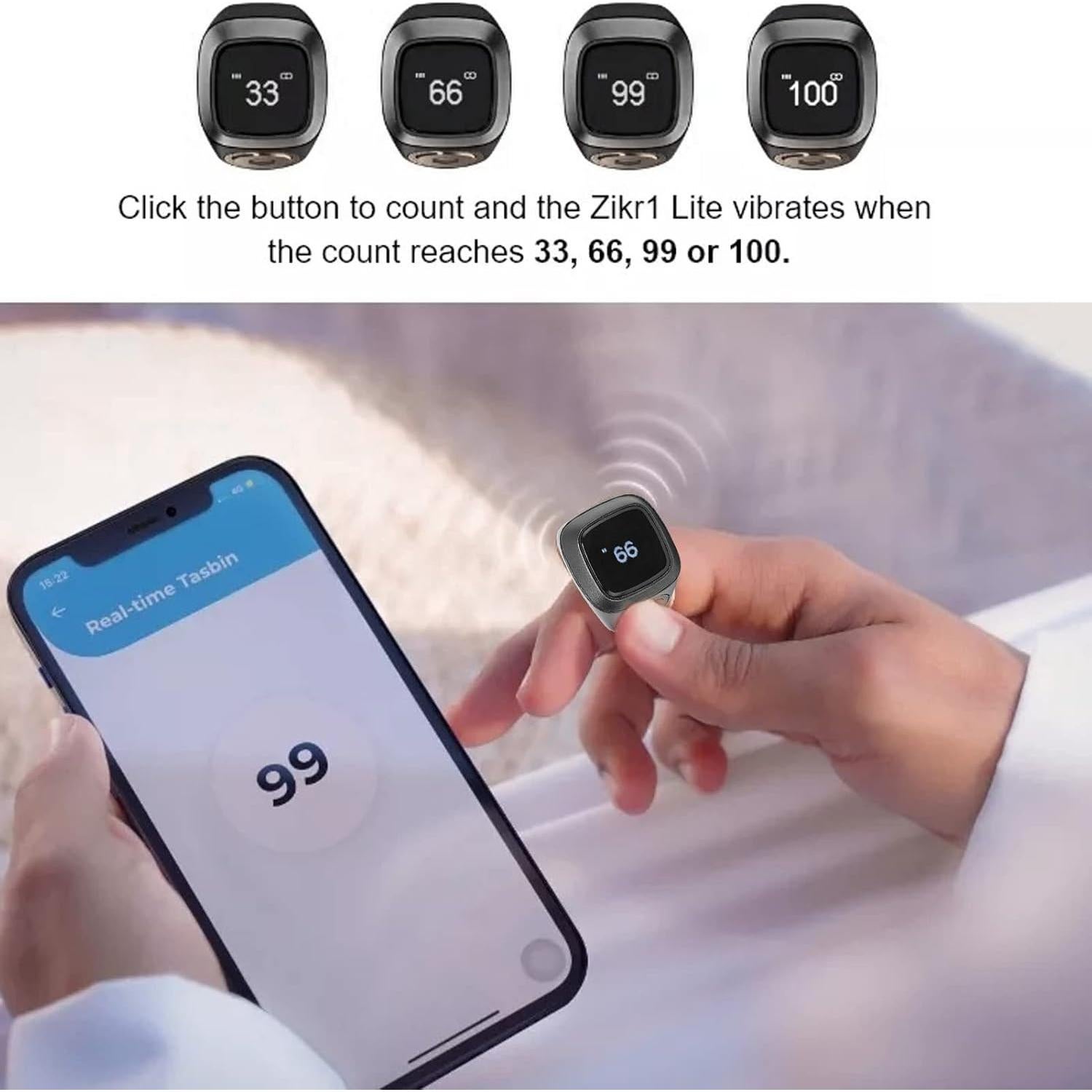 Contador Electrónico de Dedo Bewinner con Bluetooth y APP