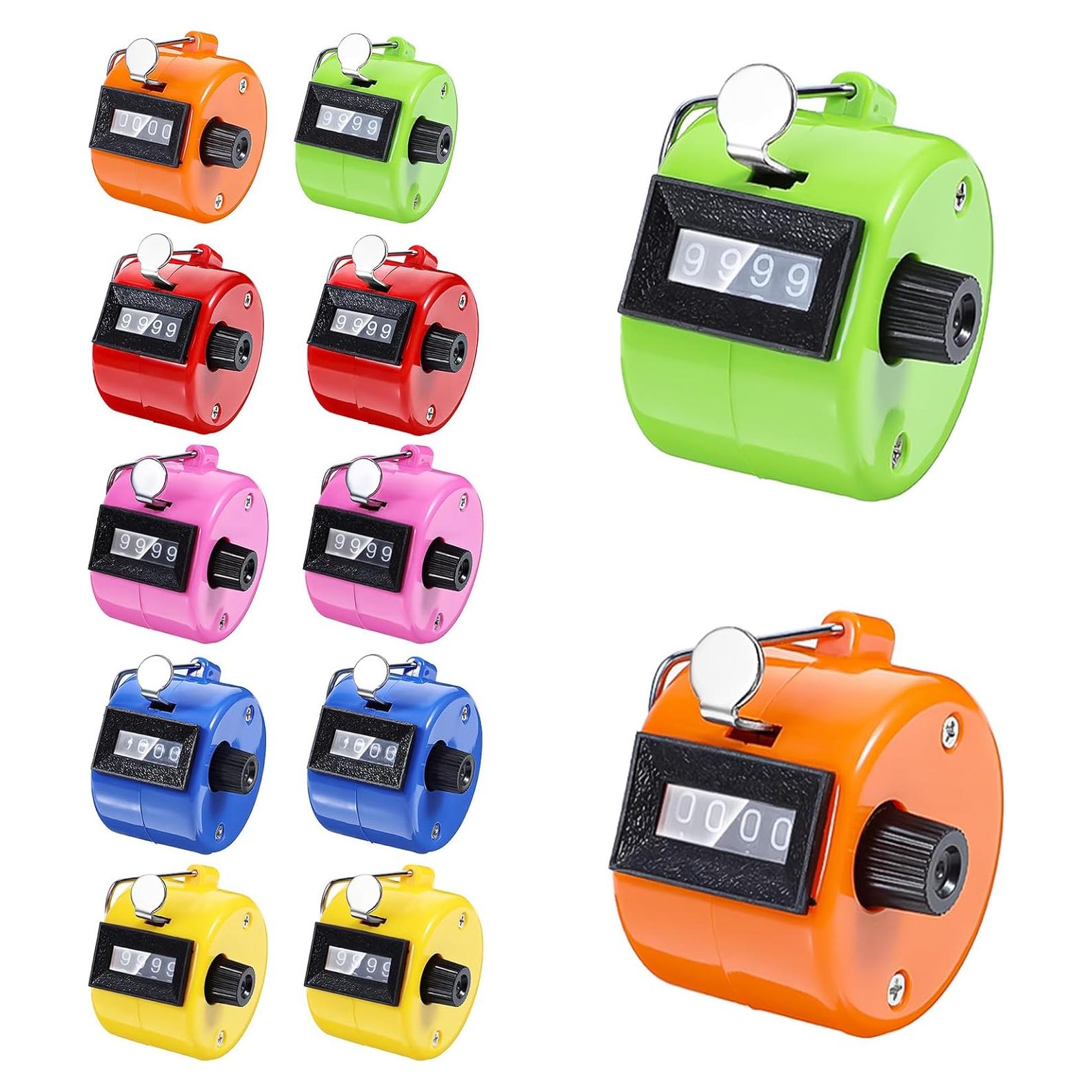 Contador Digital de Mano JOUTYFOR 12 Pcs 4 Dígitos Colores