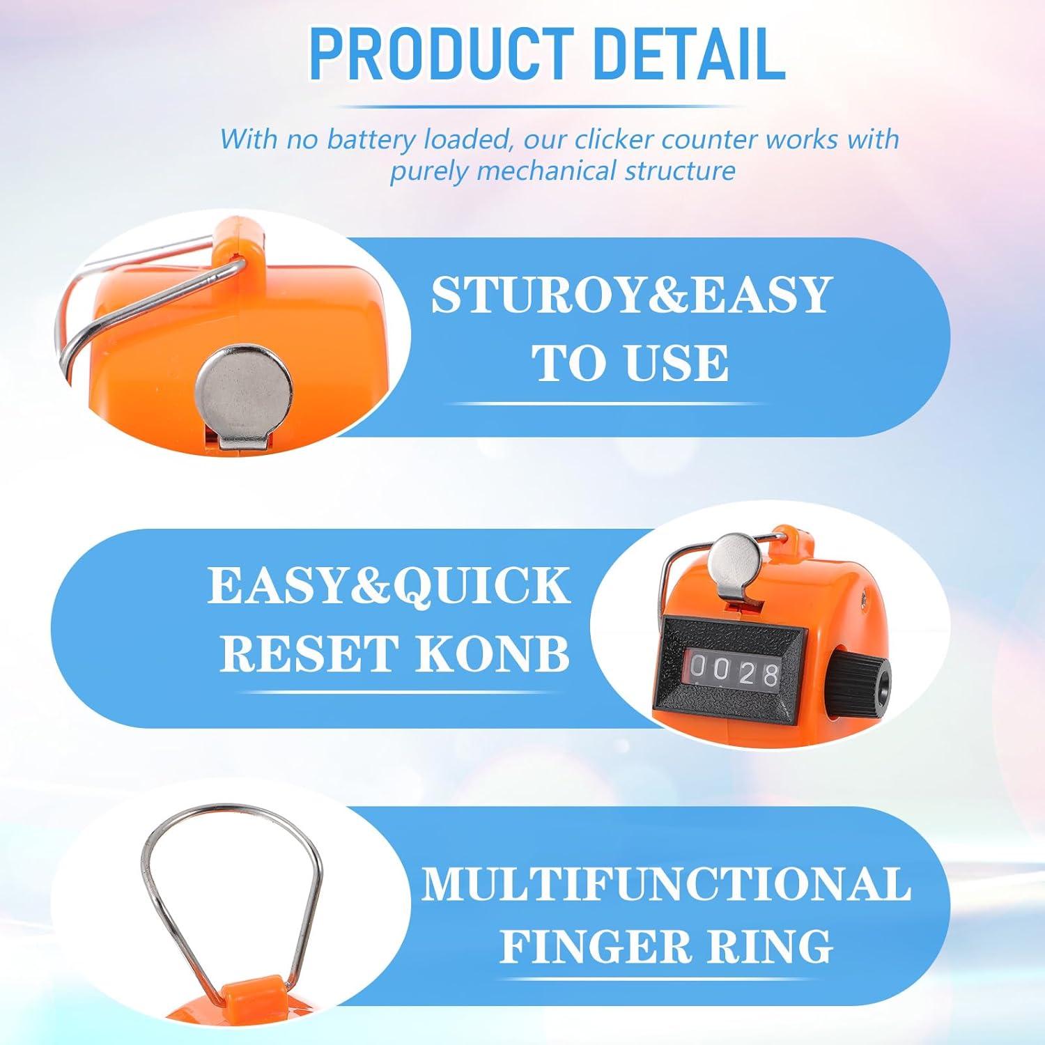 Contador Digital de Mano JOUTYFOR 12 Pcs 4 Dígitos Colores