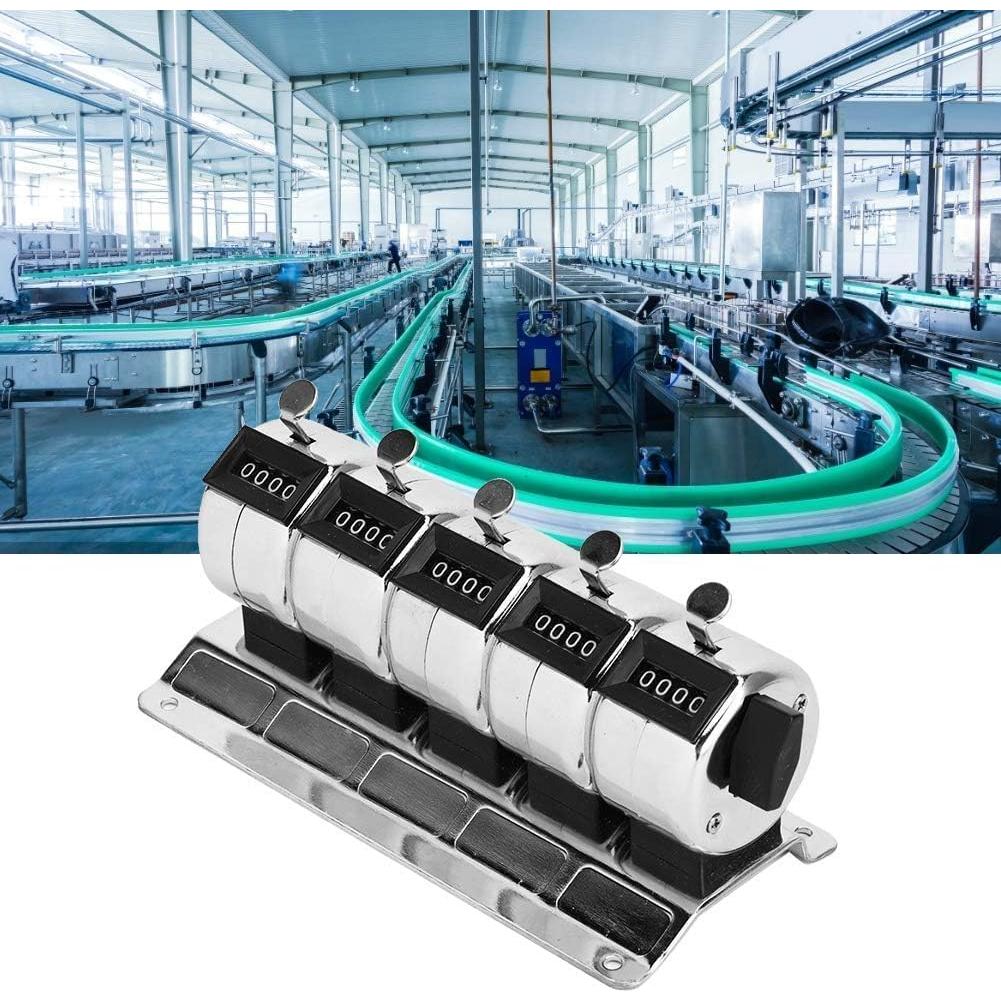 Contador Mecánico Agatige 4 Dígitos Manual de Aluminio