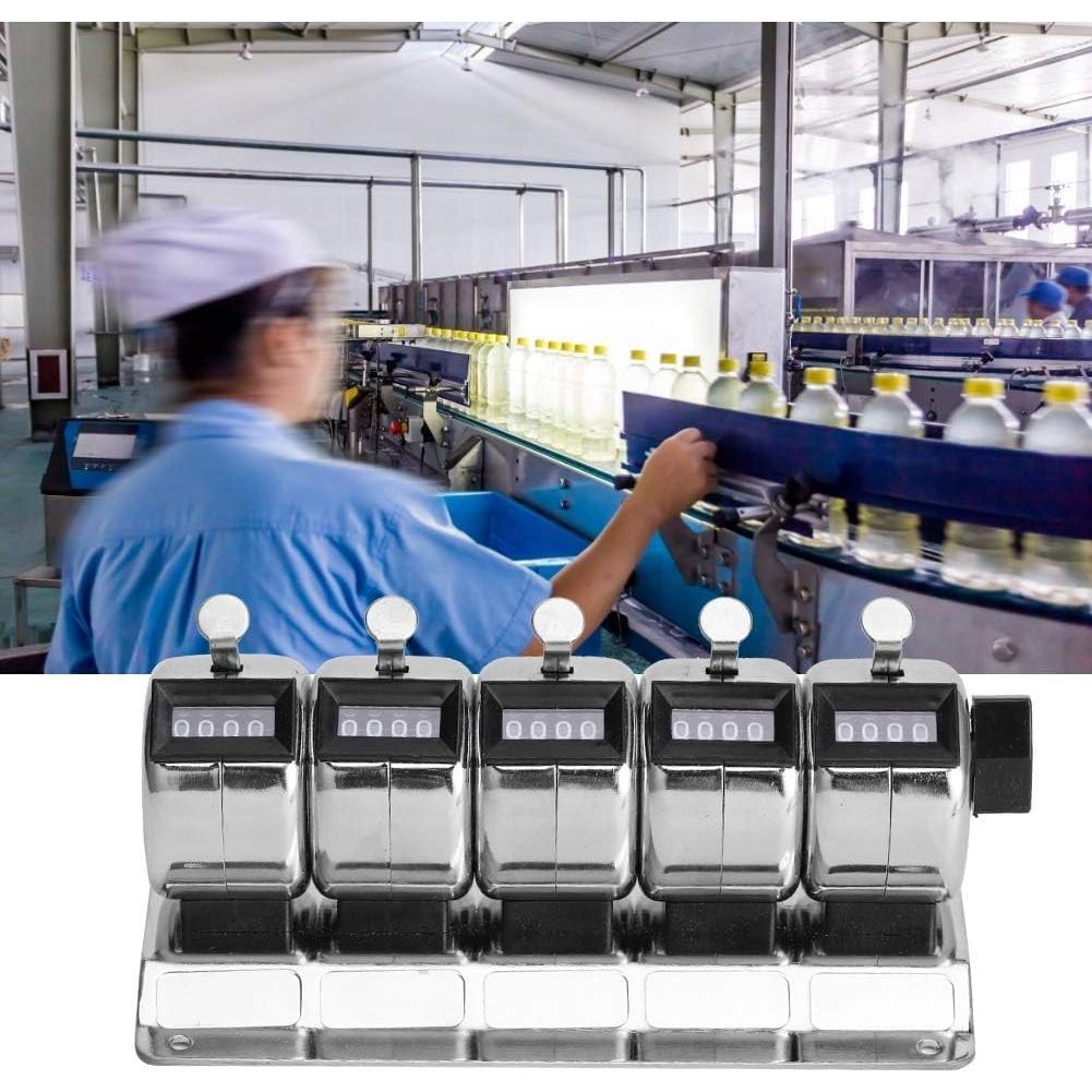 Contador Mecánico Agatige 4 Dígitos Manual de Aluminio