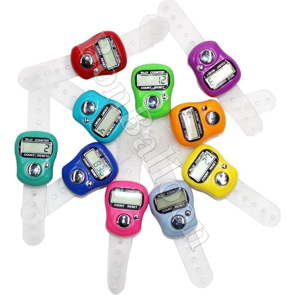 Contador Digital de Dedo Islámico BonBalloon LCD Mini 5 Pcs