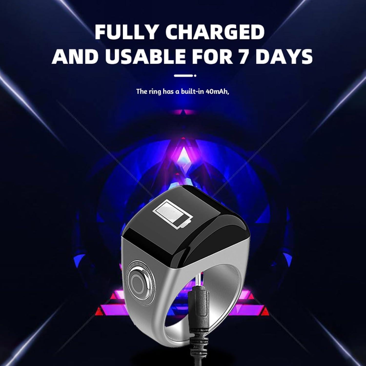 Contador Digital de Oraciones Tasbih Inteligente - Anillo Oro