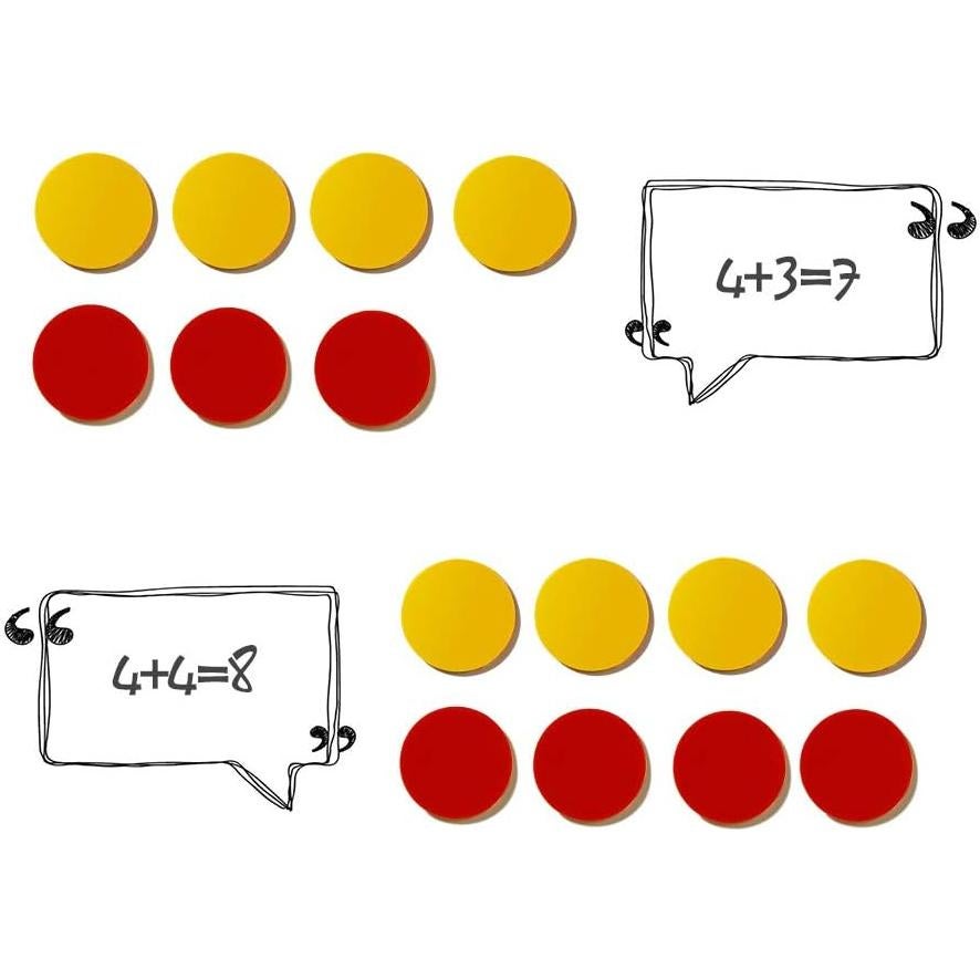 Contadores de Plástico 1000 PCS Tommyhome Rojo/Amarillo