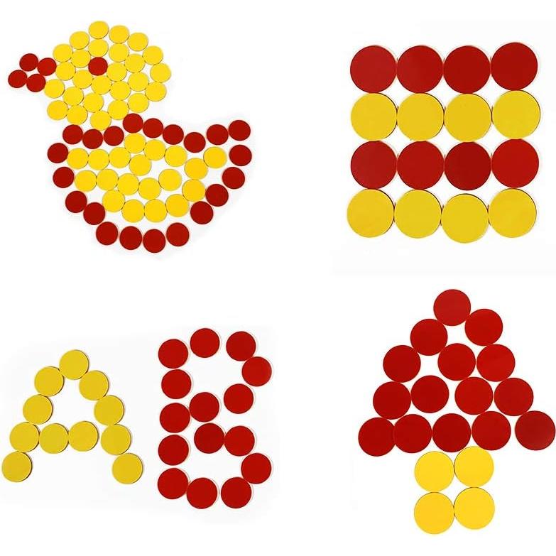 Contadores de Plástico 1000 PCS Tommyhome Rojo/Amarillo